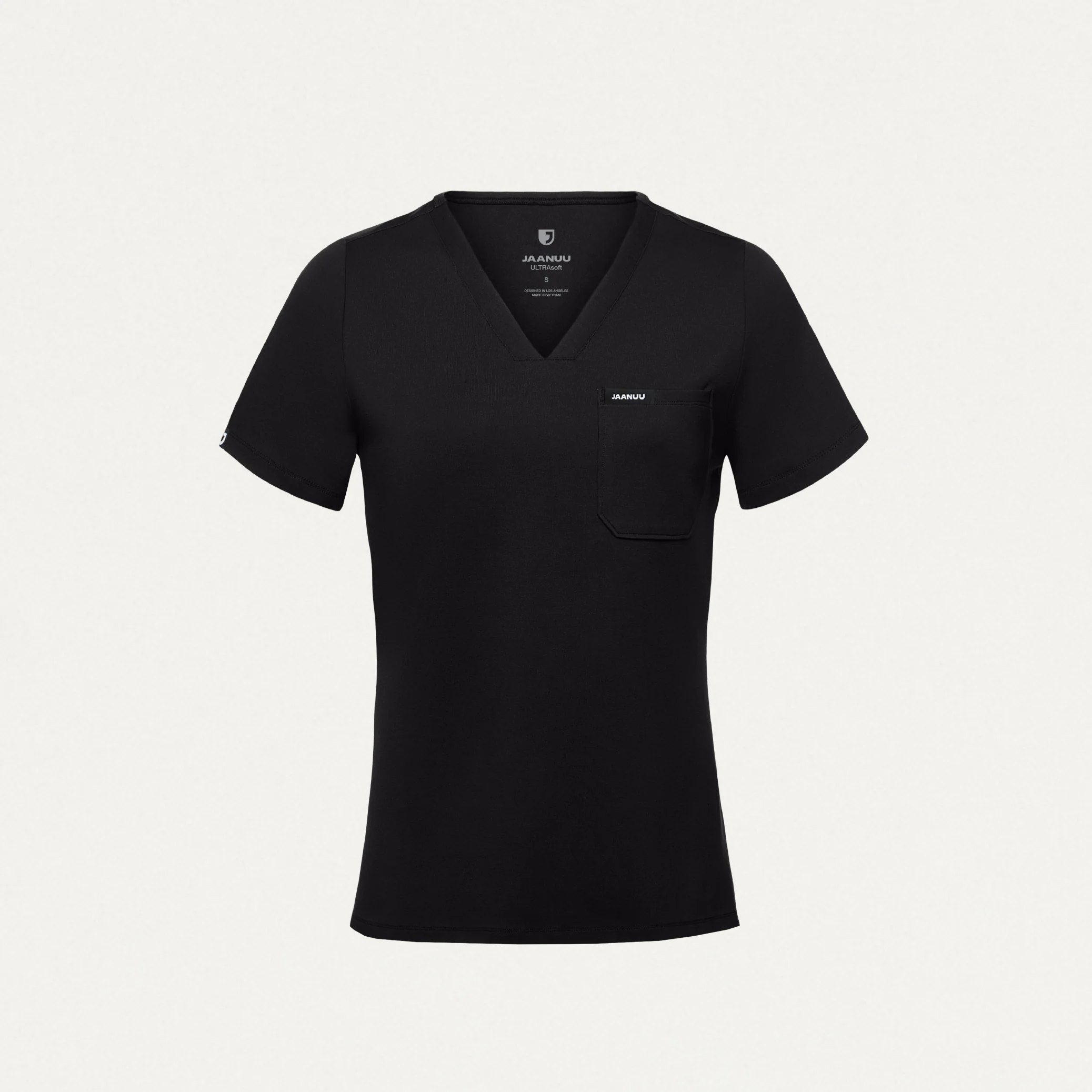 Rhena Slim UltraSOFT™ Scrub Top - Black - Image 3