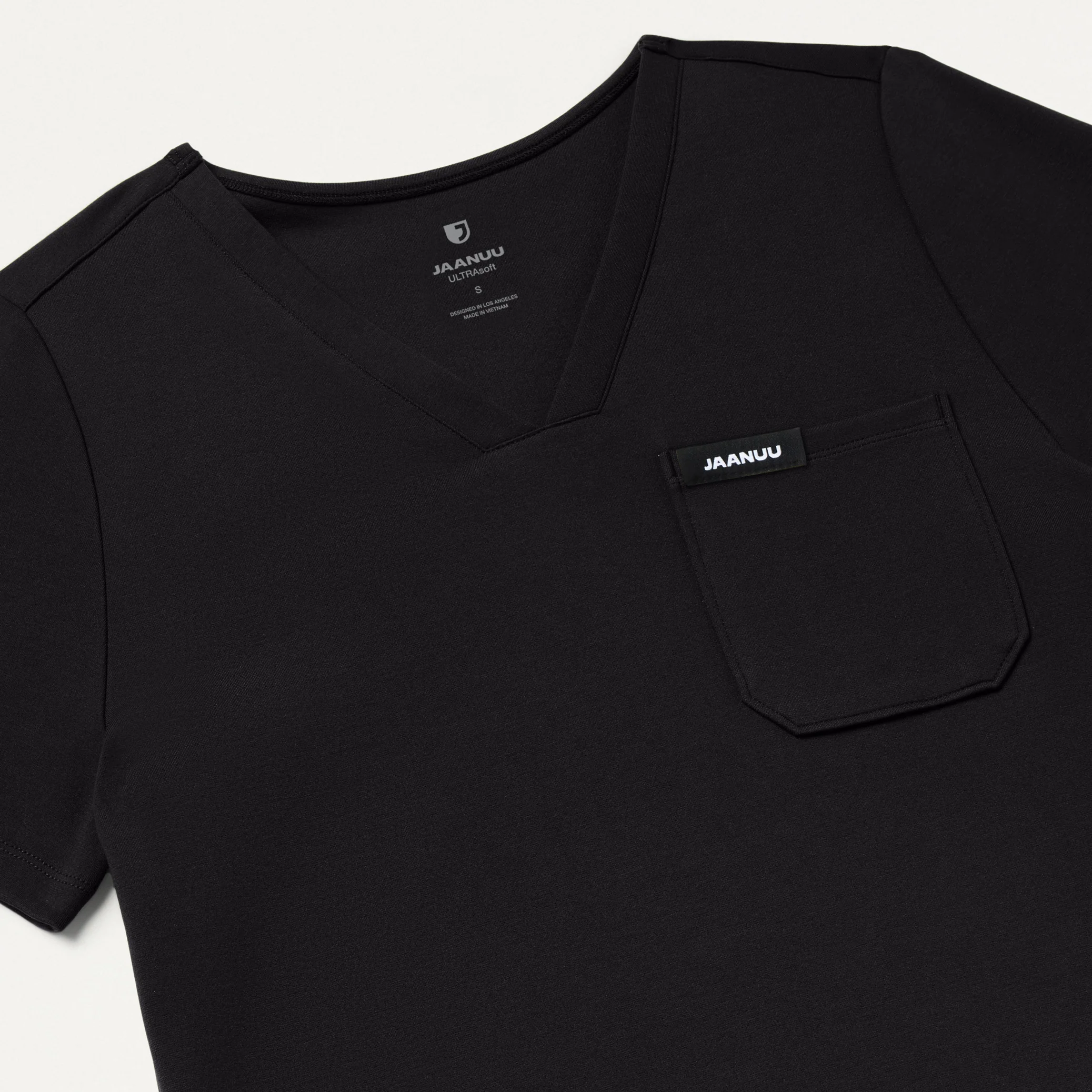 Rhena Slim UltraSOFT™ Scrub Top - Black - Image 6