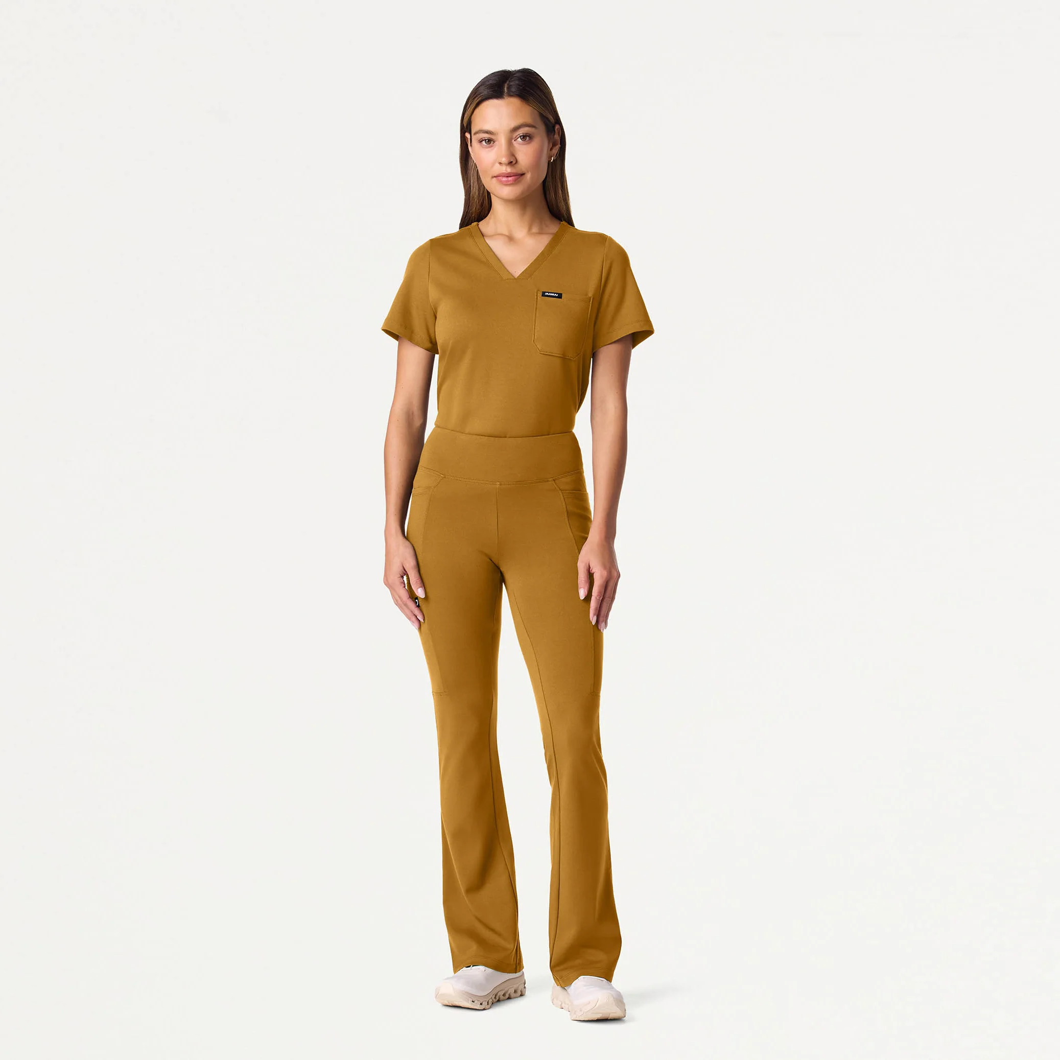 Rhena Slim UltraSOFT™ Scrub Top - Cider - Image 2