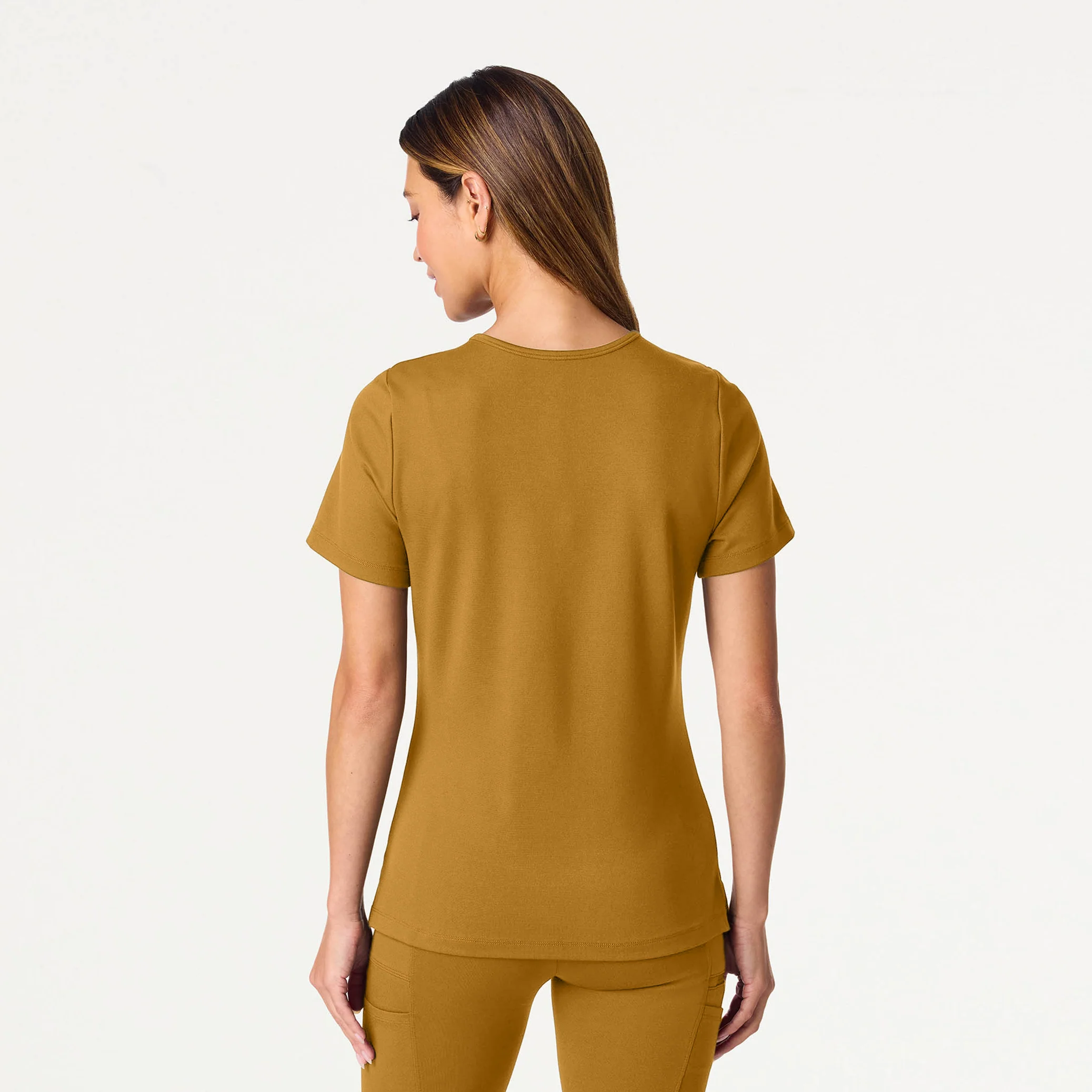 Rhena Slim UltraSOFT™ Scrub Top - Cider - Image 3