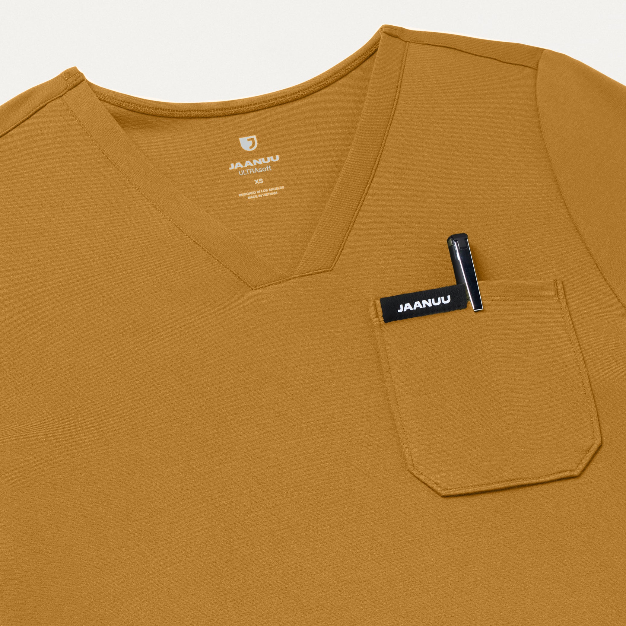 Rhena Slim UltraSOFT™ Scrub Top - Cider - Image 5