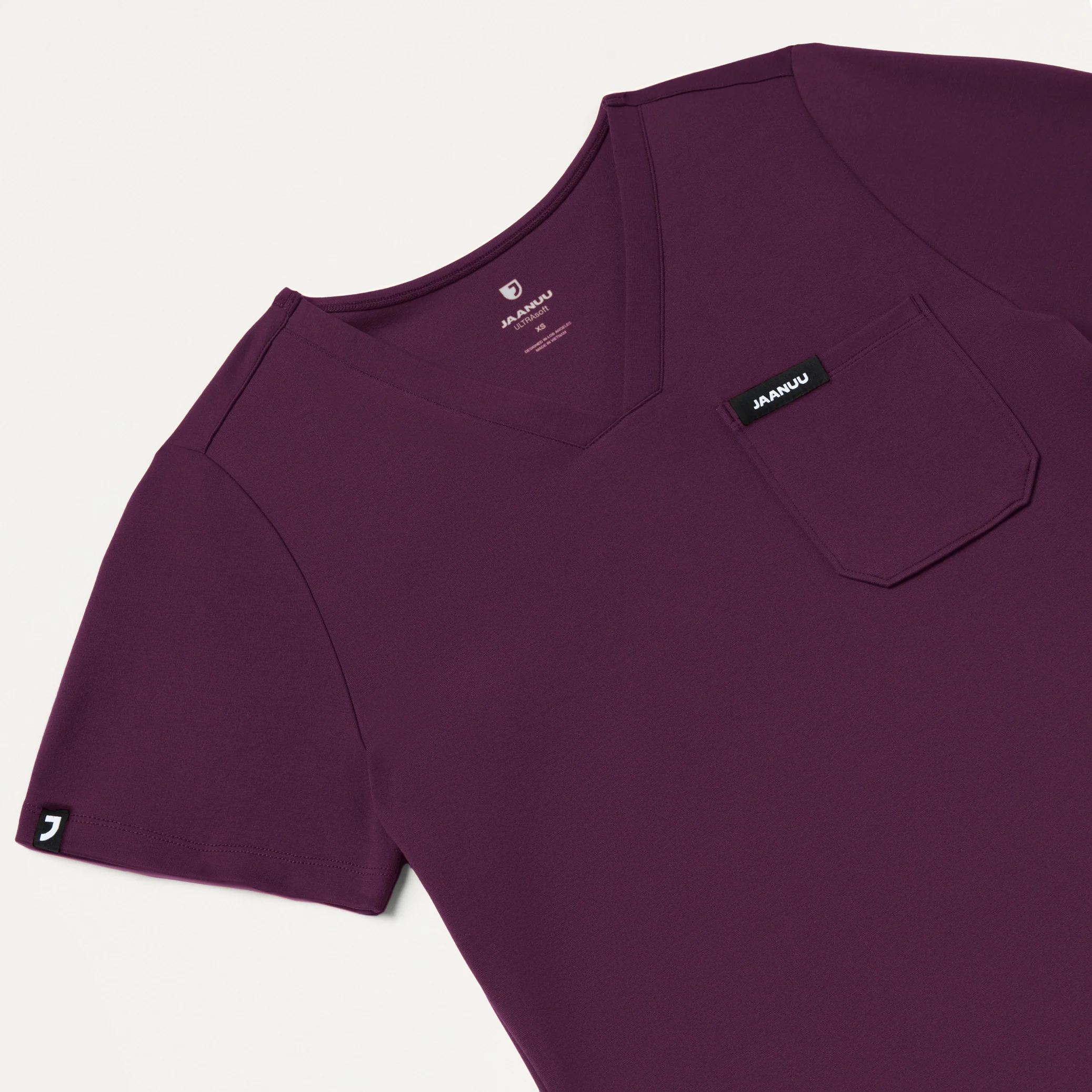 Rhena Slim UltraSOFT™ Scrub Top - Deep Eggplant - Image 4