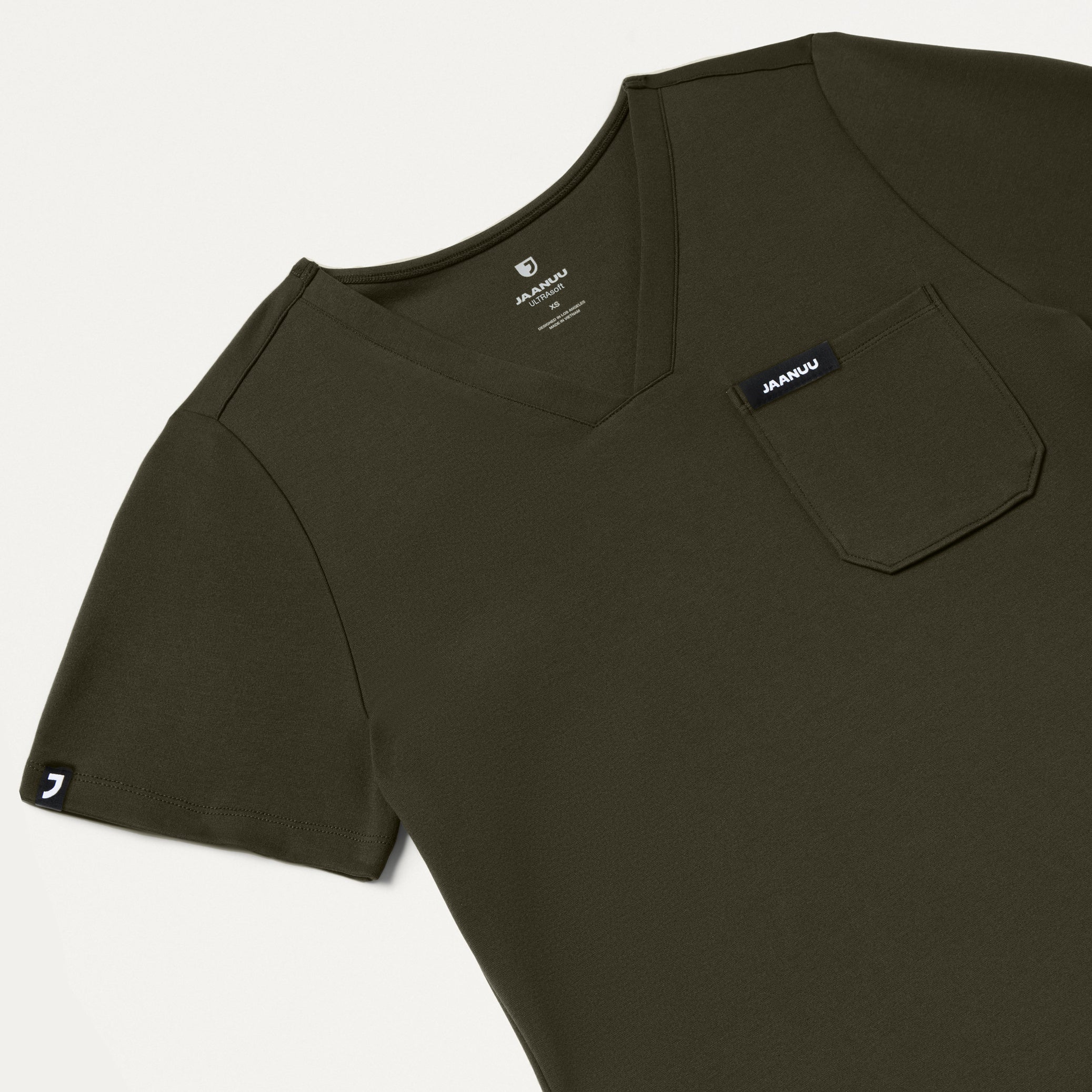 Rhena Slim UltraSOFT™ Scrub Top - Deep Olive - Image 4