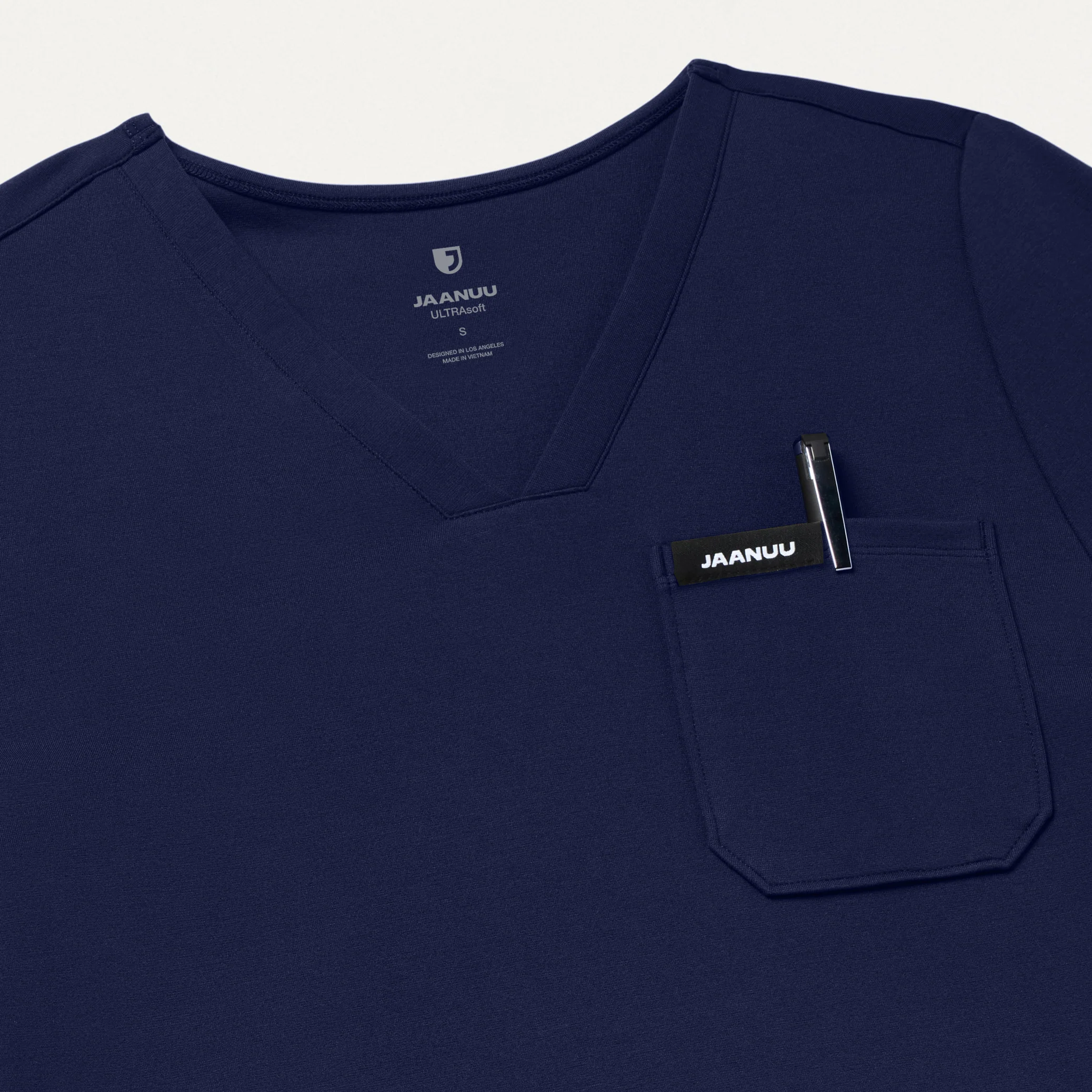Rhena Slim UltraSOFT™ Scrub Top - Midnight Navy - Image 7