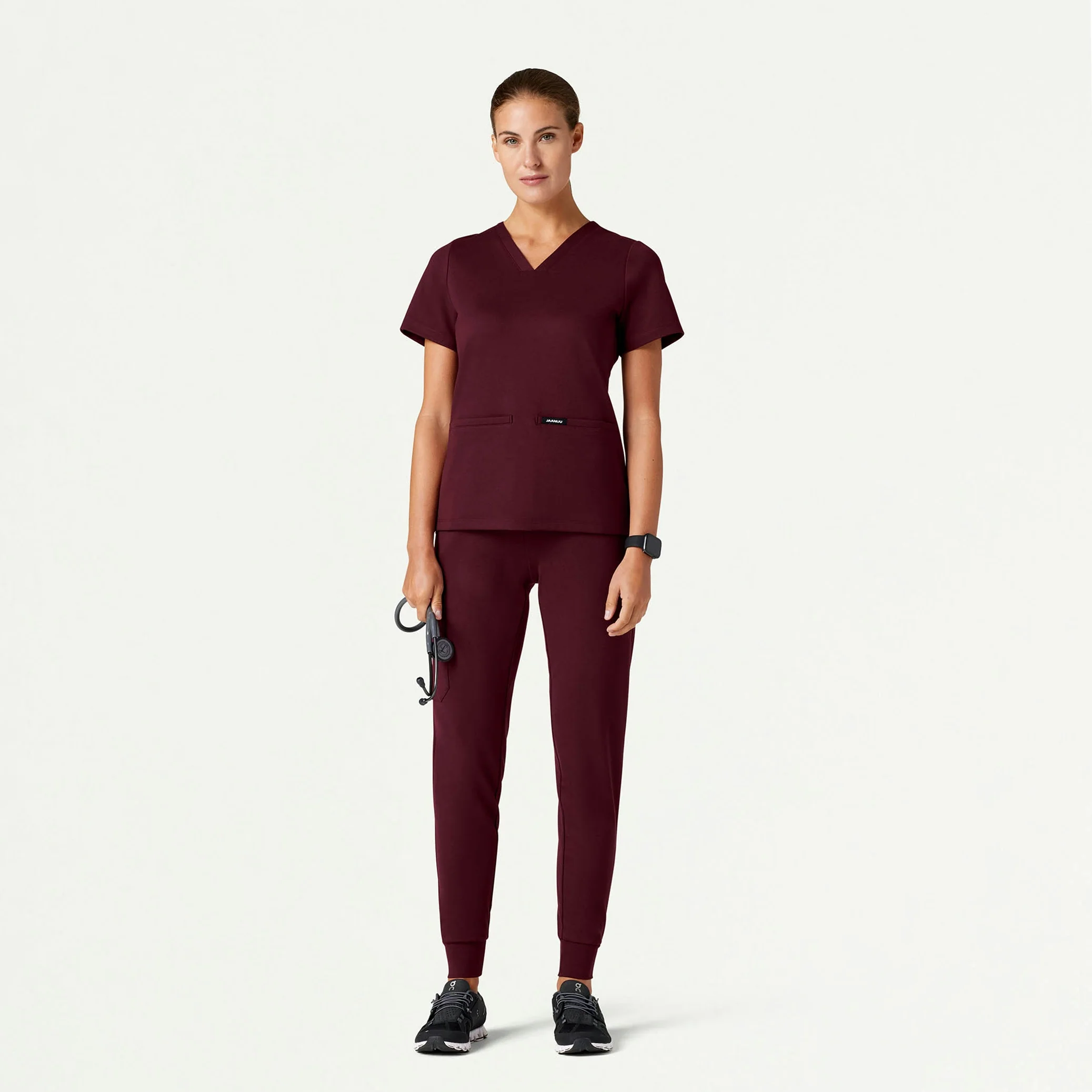 Rubi Slim UltraSOFT™ Scrub Jogger - Burgundy - Image 3