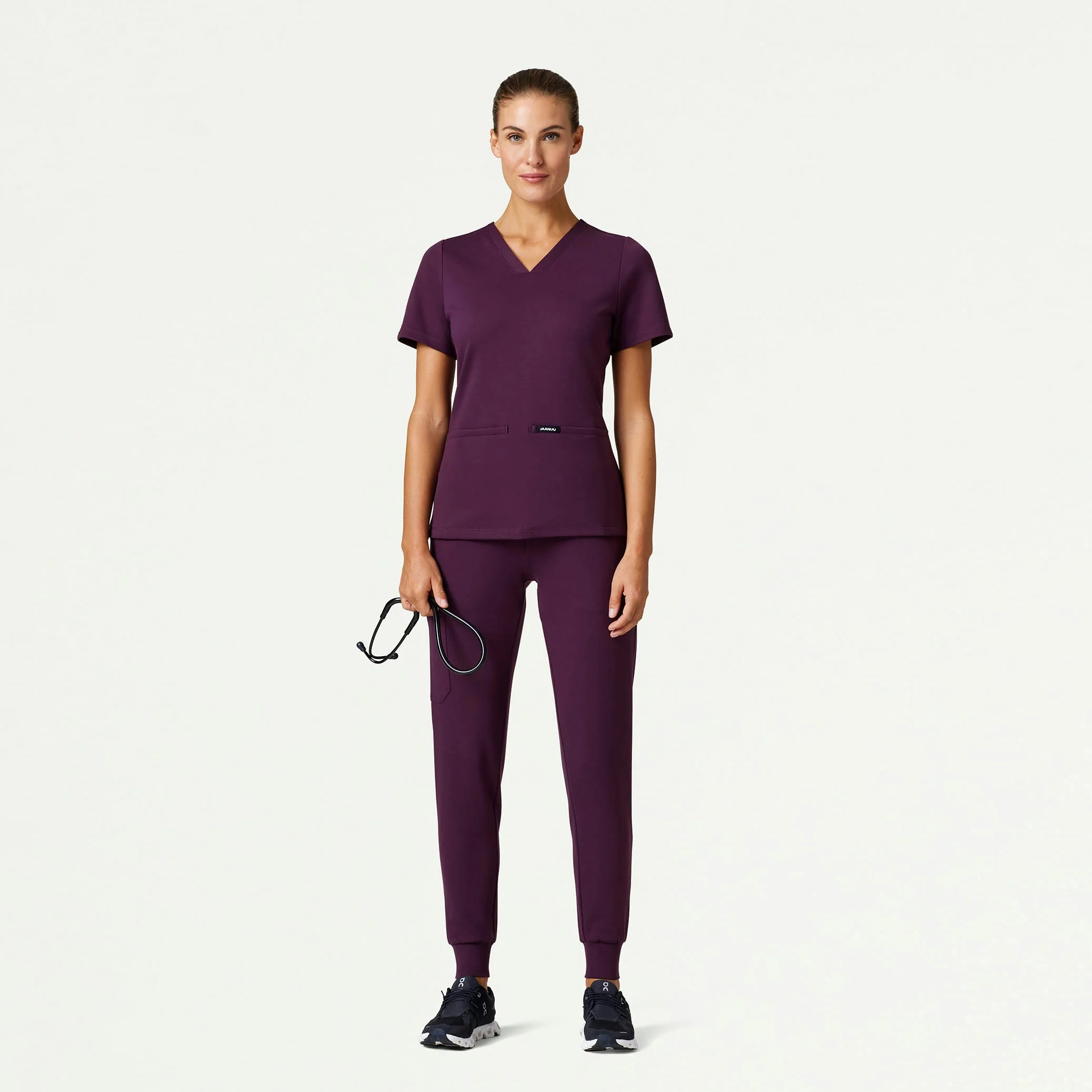 Rubi Slim UltraSOFT™ Scrub Jogger - Deep Eggplant - Image 3