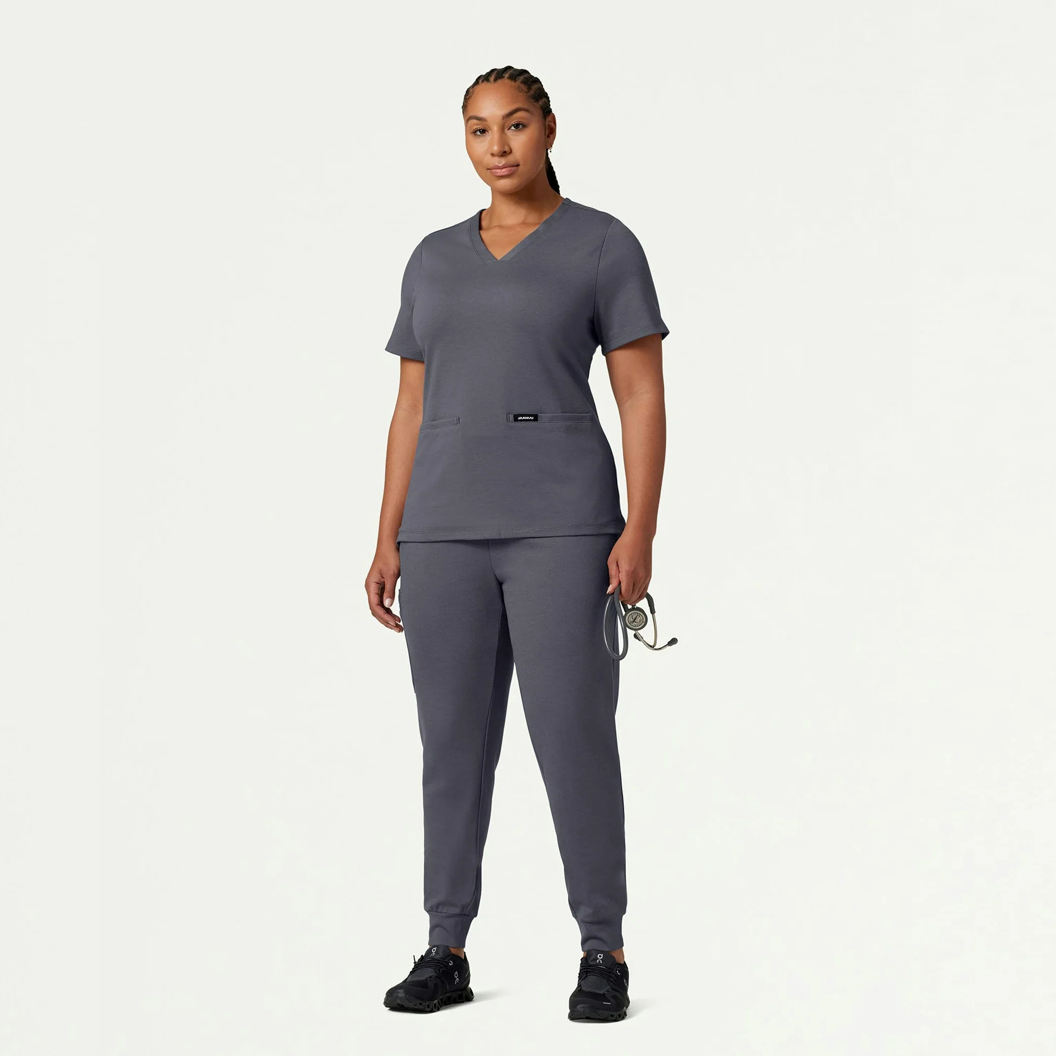 Rubi Slim UltraSOFT™ Scrub Jogger - Heather Gray - Image 8