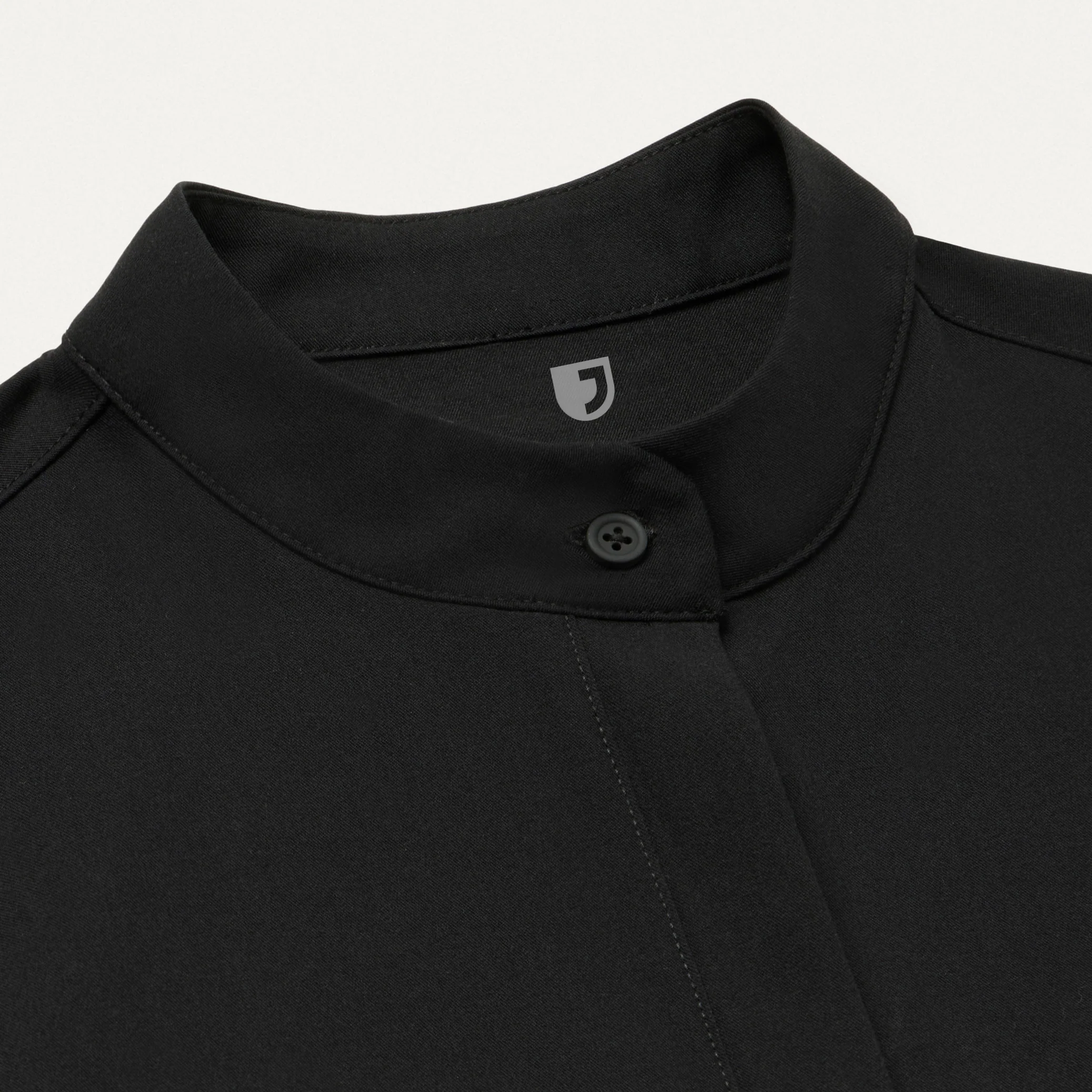 Savi Tuck-In Stand-Collar Scrub Top - Black - Image 8