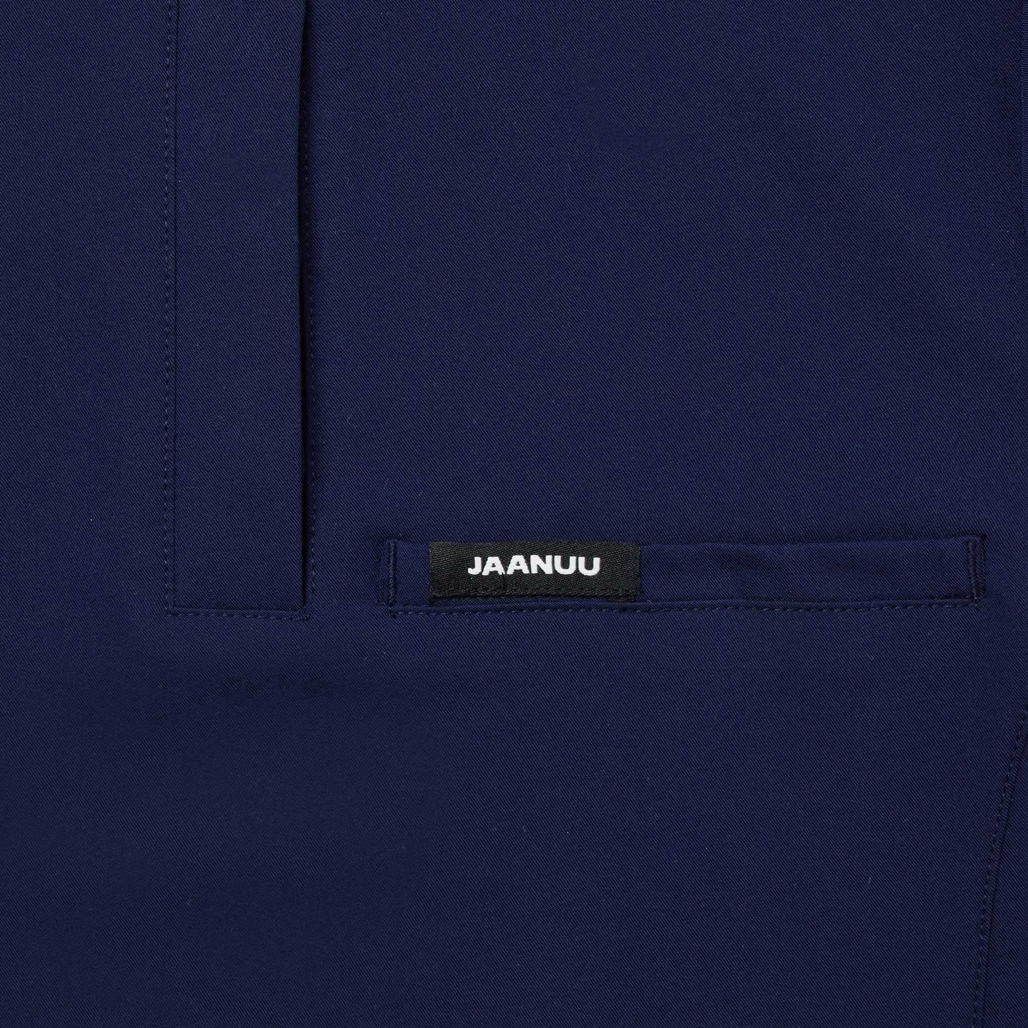 Savi Tuck-In Stand-Collar Scrub Top - Midnight Navy - Image 8
