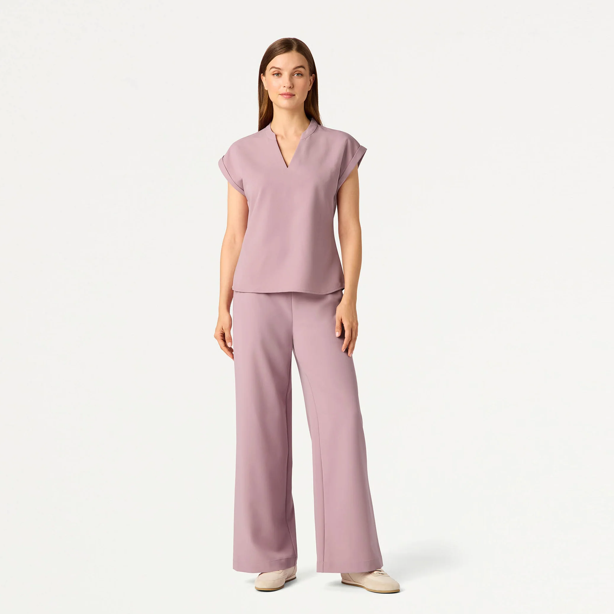 Shay Cap-Sleeve Scrub Top - Blossom - Image 4
