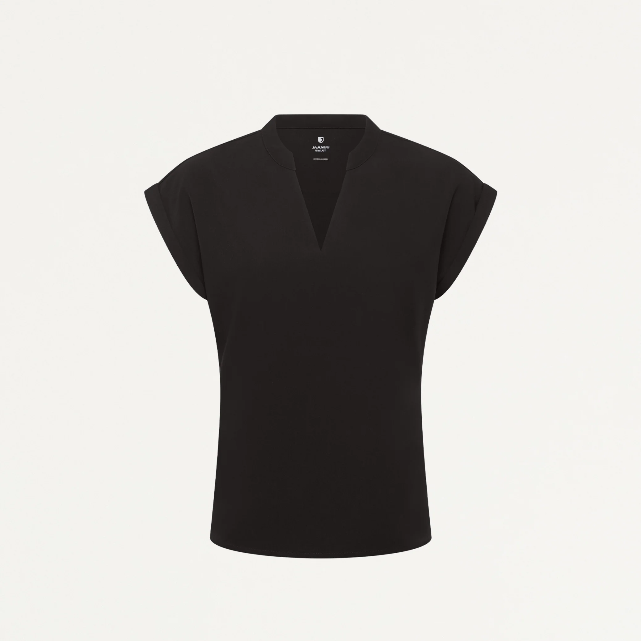 Shay Cap-Sleeve Scrub Top - Charcoal - Image 2