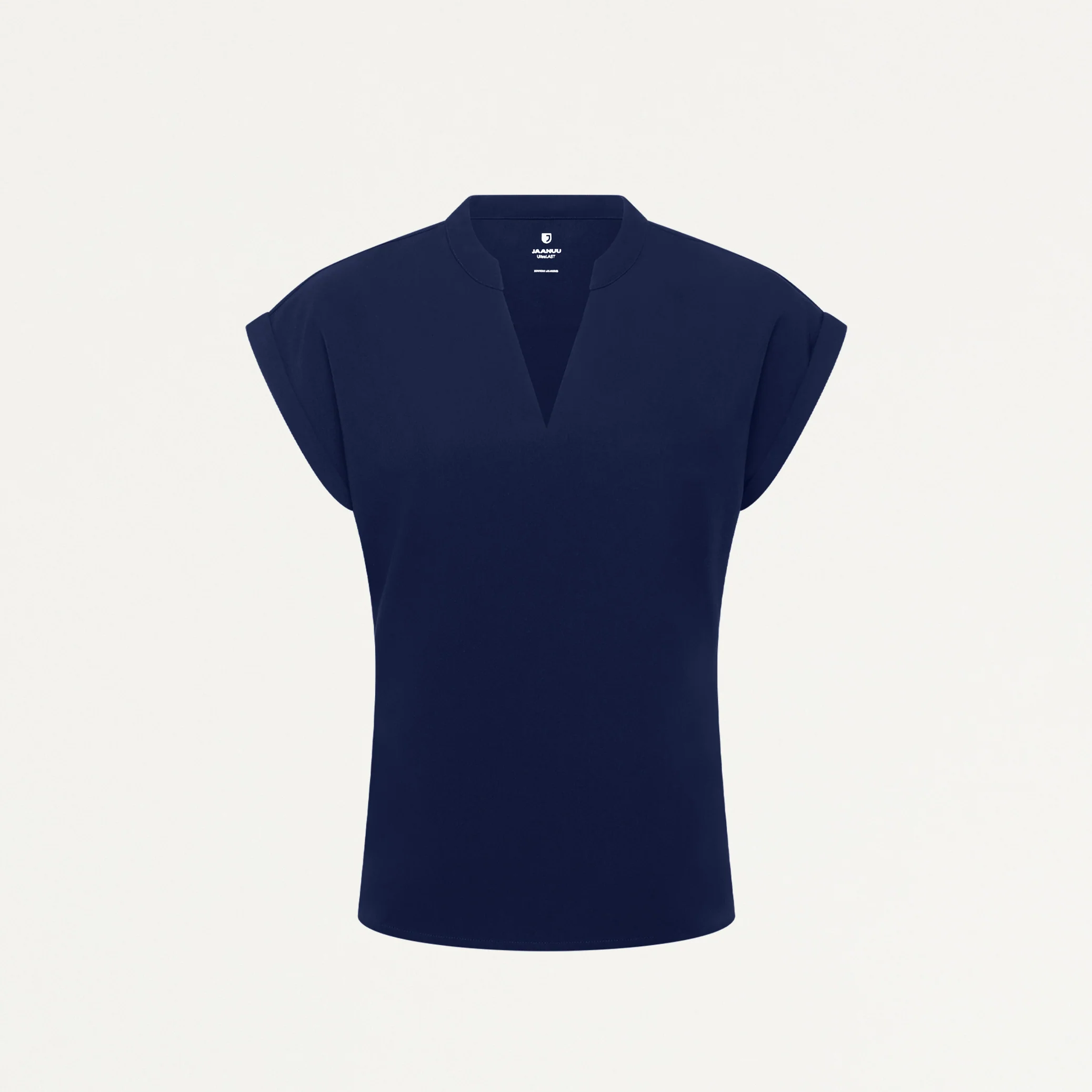 Shay Cap-Sleeve Scrub Top - Midnight Navy - Image 2