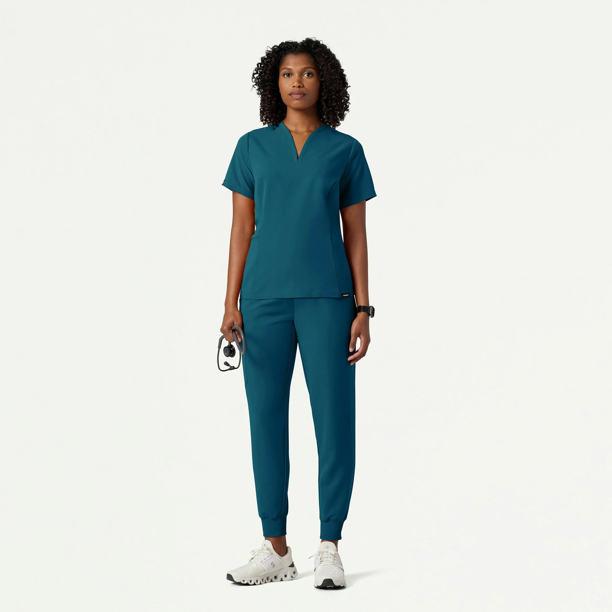 Silex Slim Knit-Waist Scrub Jogger - Caribbean Blue - Image 4