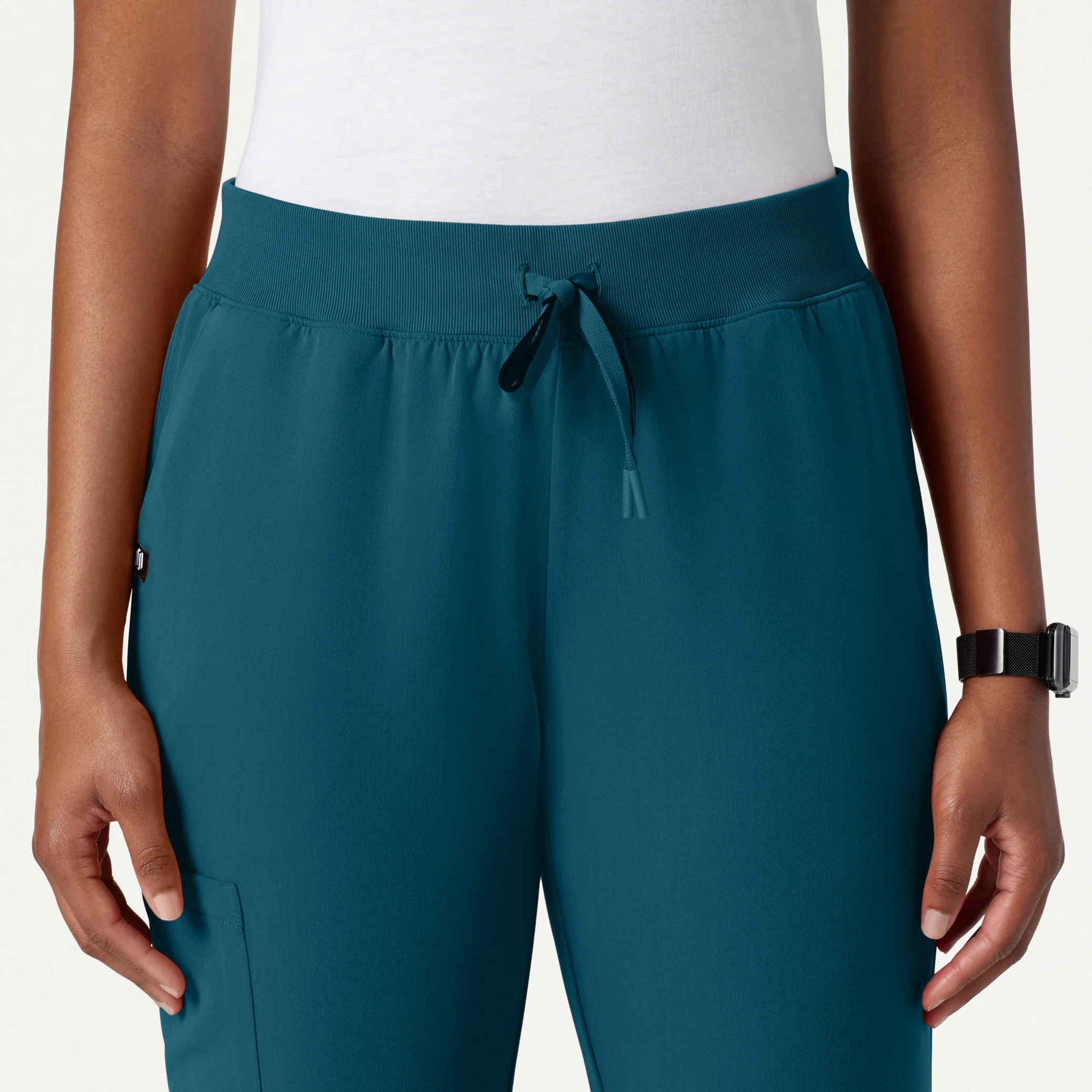 Silex Slim Knit-Waist Scrub Jogger - Caribbean Blue - Image 6