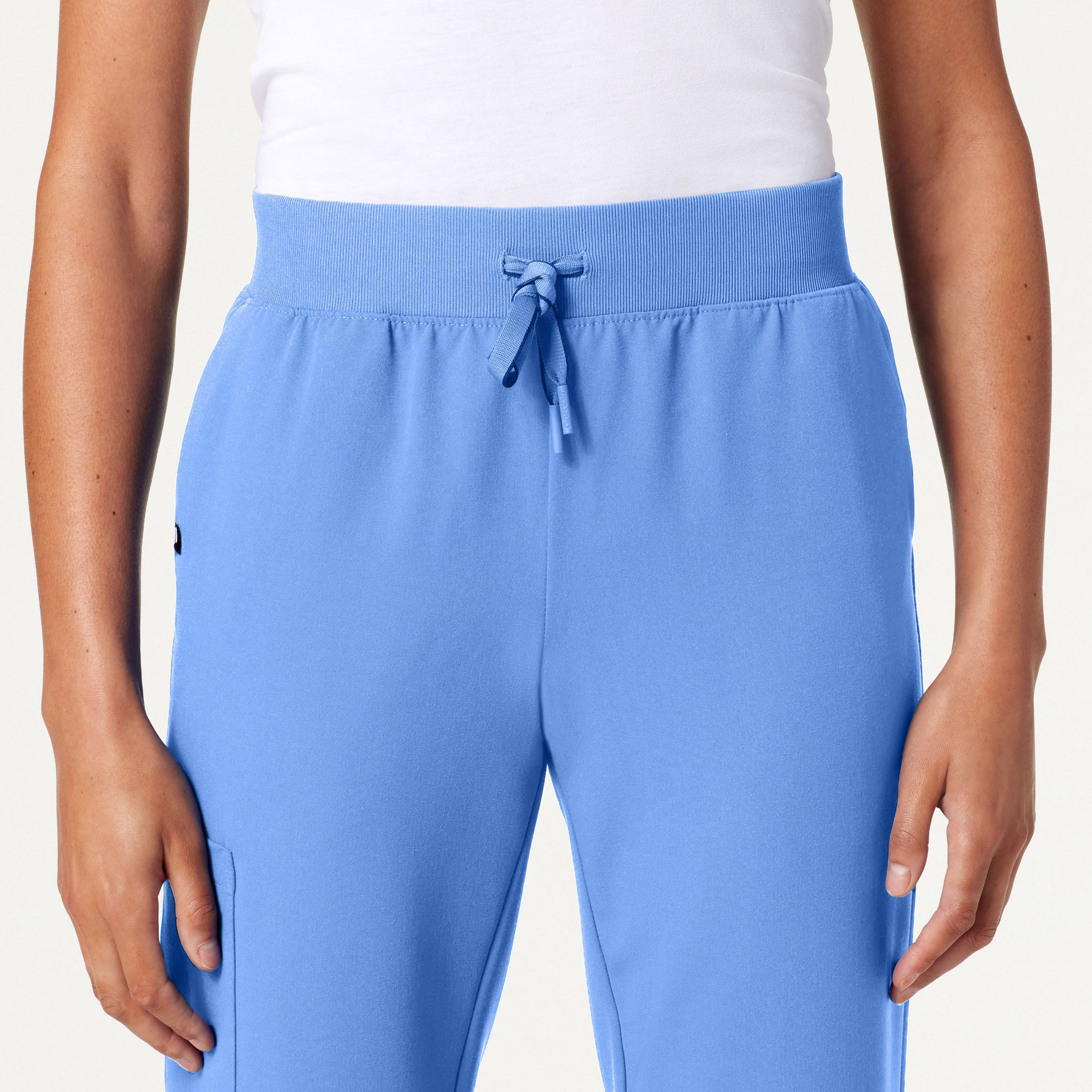 Silex Slim Knit-Waist Scrub Jogger - Ceil Blue - Image 5