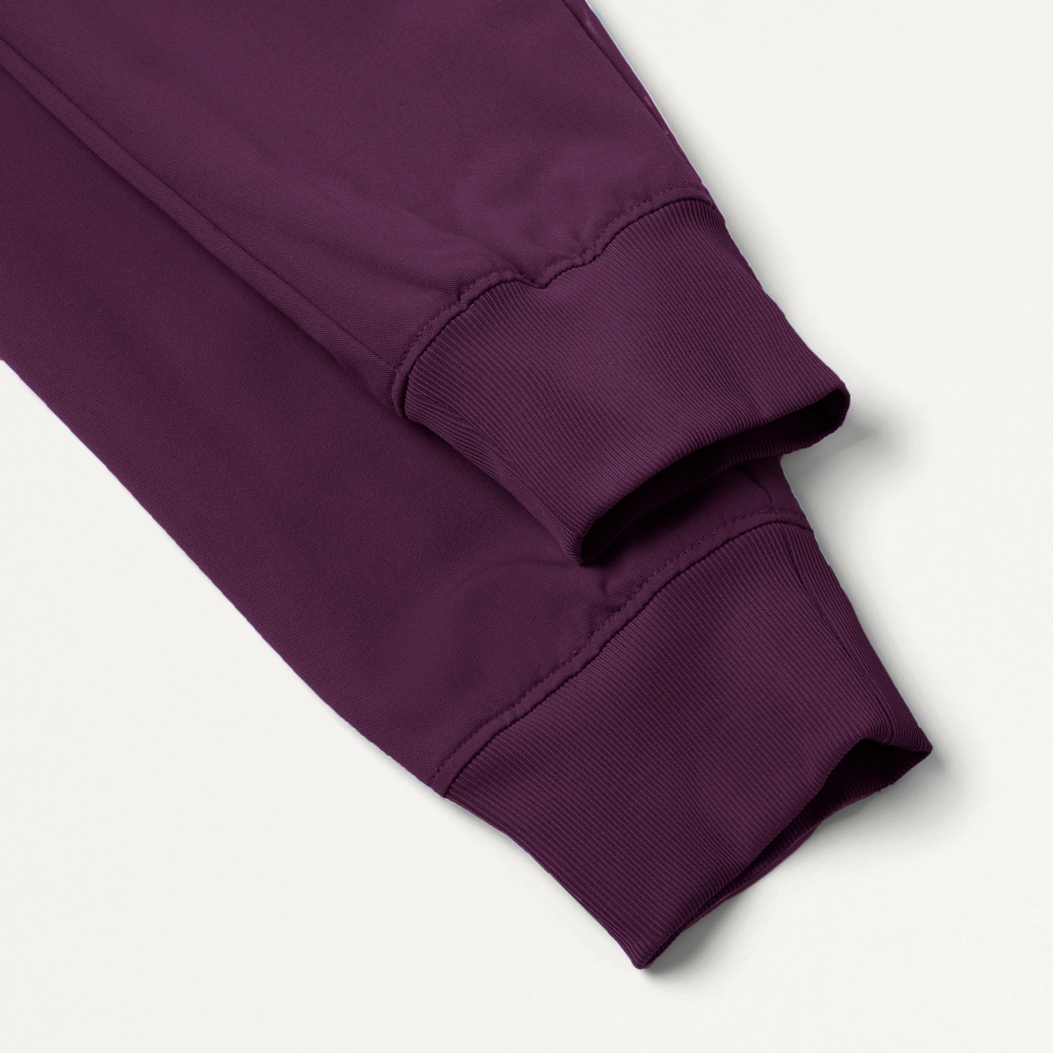 Silex Slim Knit-Waist Scrub Jogger - Deep Eggplant - Image 6