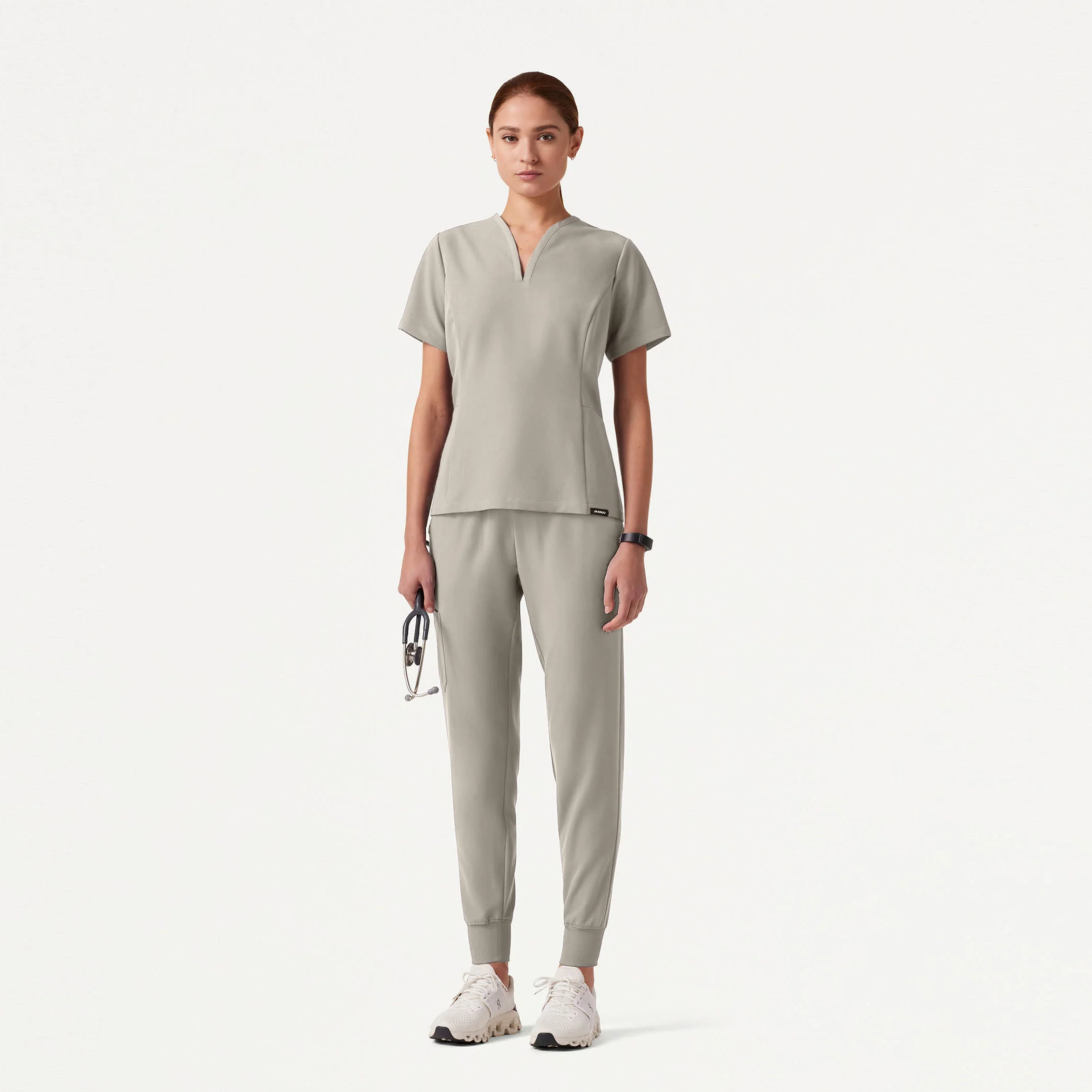 Silex Slim Knit-Waist Scrub Jogger - Fog - Image 3