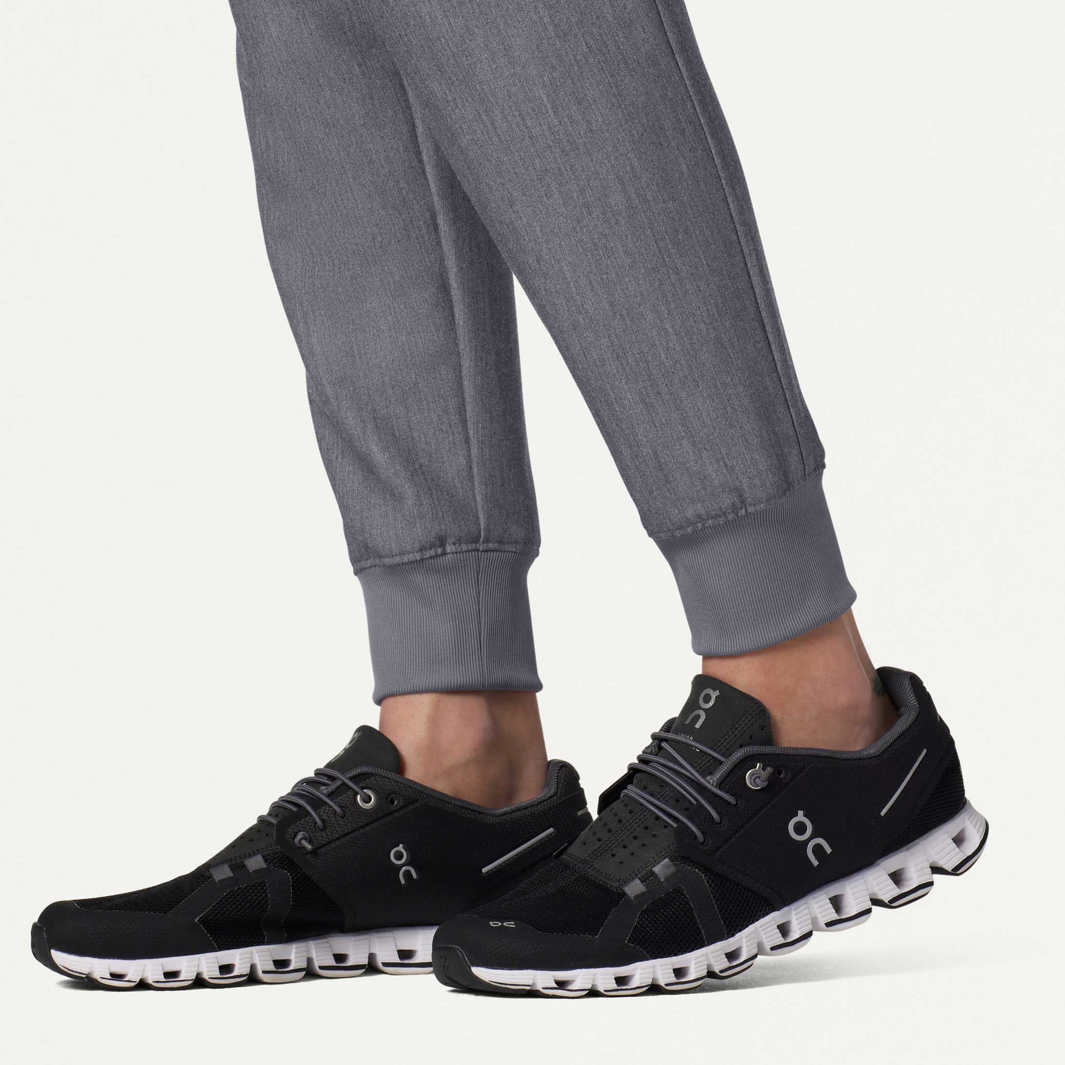 Silex Slim Knit-Waist Scrub Jogger - Heather Gray - Image 8
