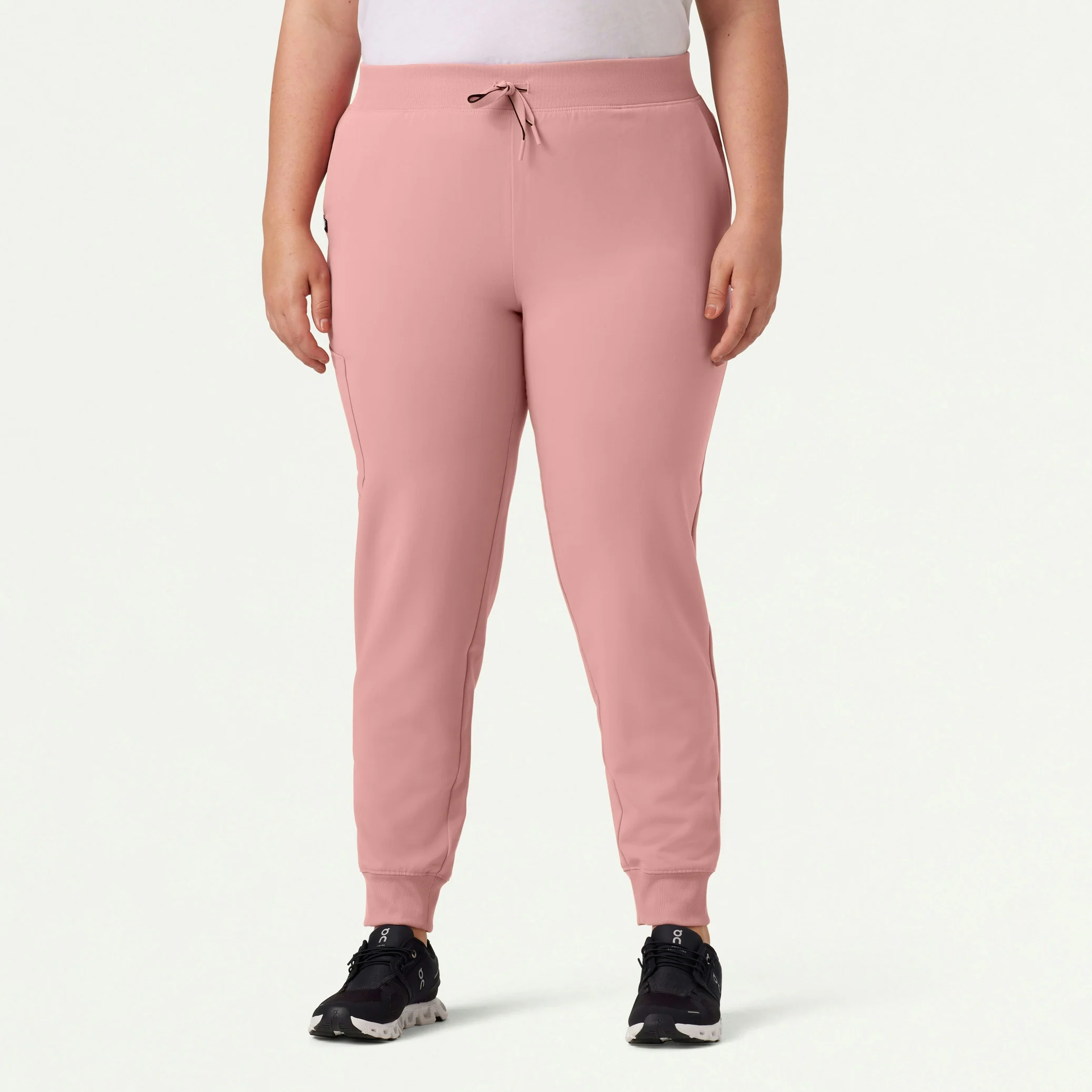 Silex Slim Knit-Waist Scrub Jogger - Mauve - Image 9