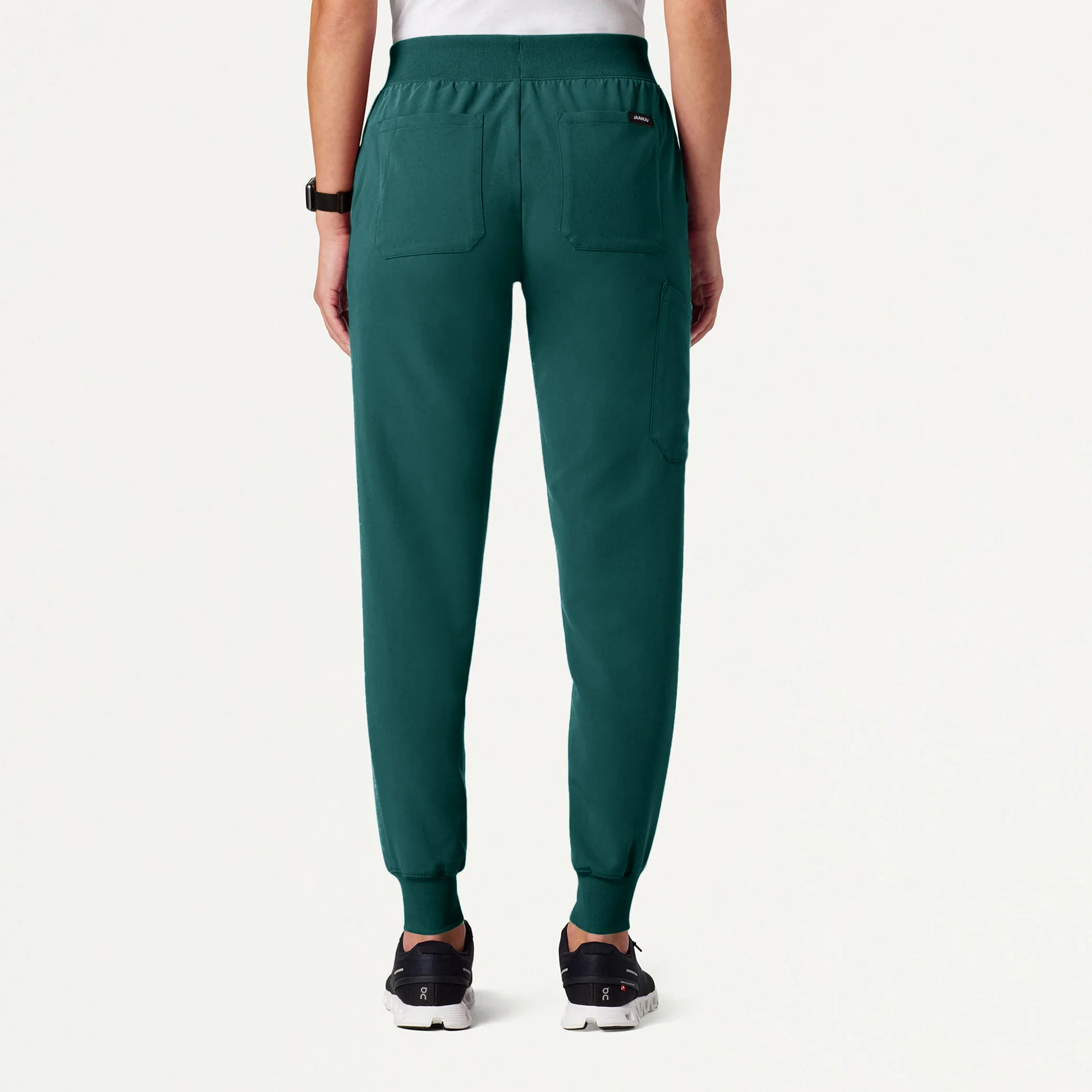 Silex Slim Knit-Waist Scrub Jogger - Midnight Green - Image 3