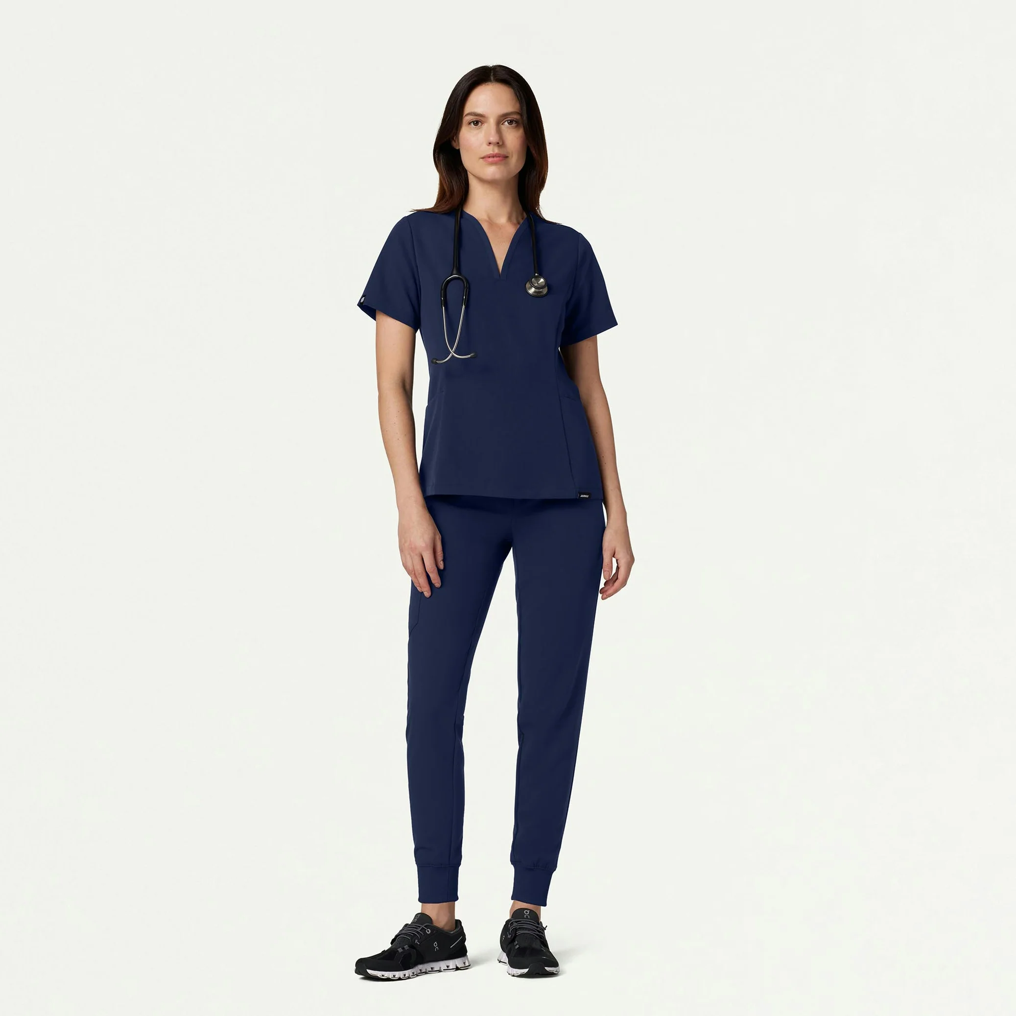 Silex Slim Knit-Waist Scrub Jogger - Midnight Navy - Image 3