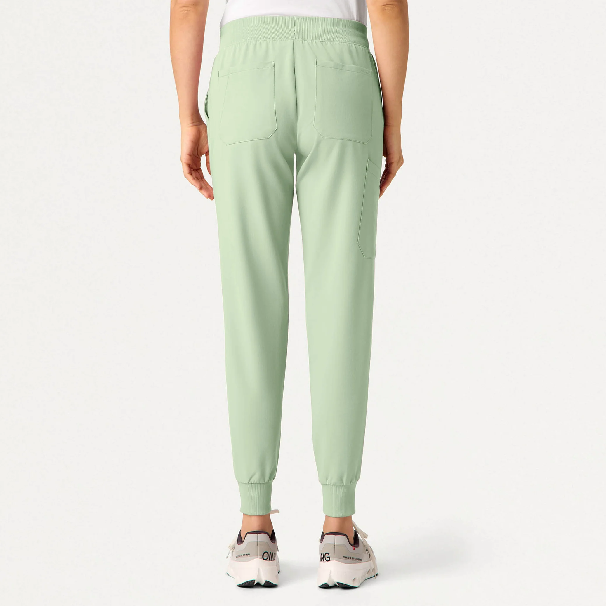 Silex Slim Knit-Waist Scrub Jogger - Mint - Image 4