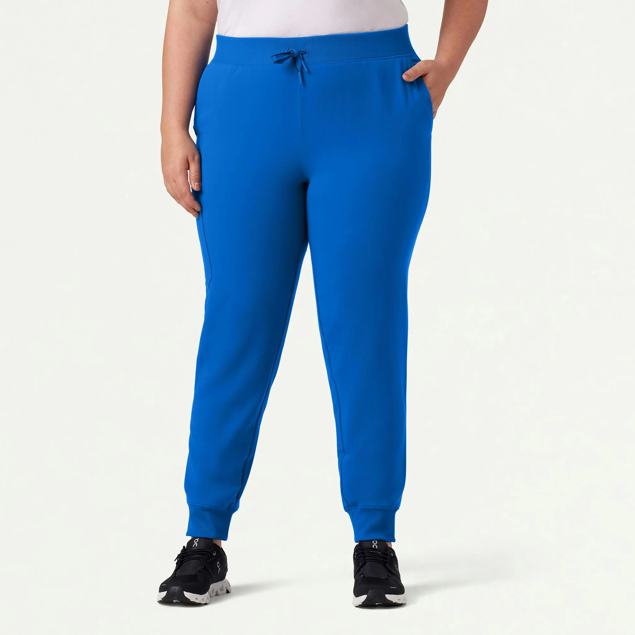 Silex Slim Knit-Waist Scrub Jogger - Royal Blue - Image 9