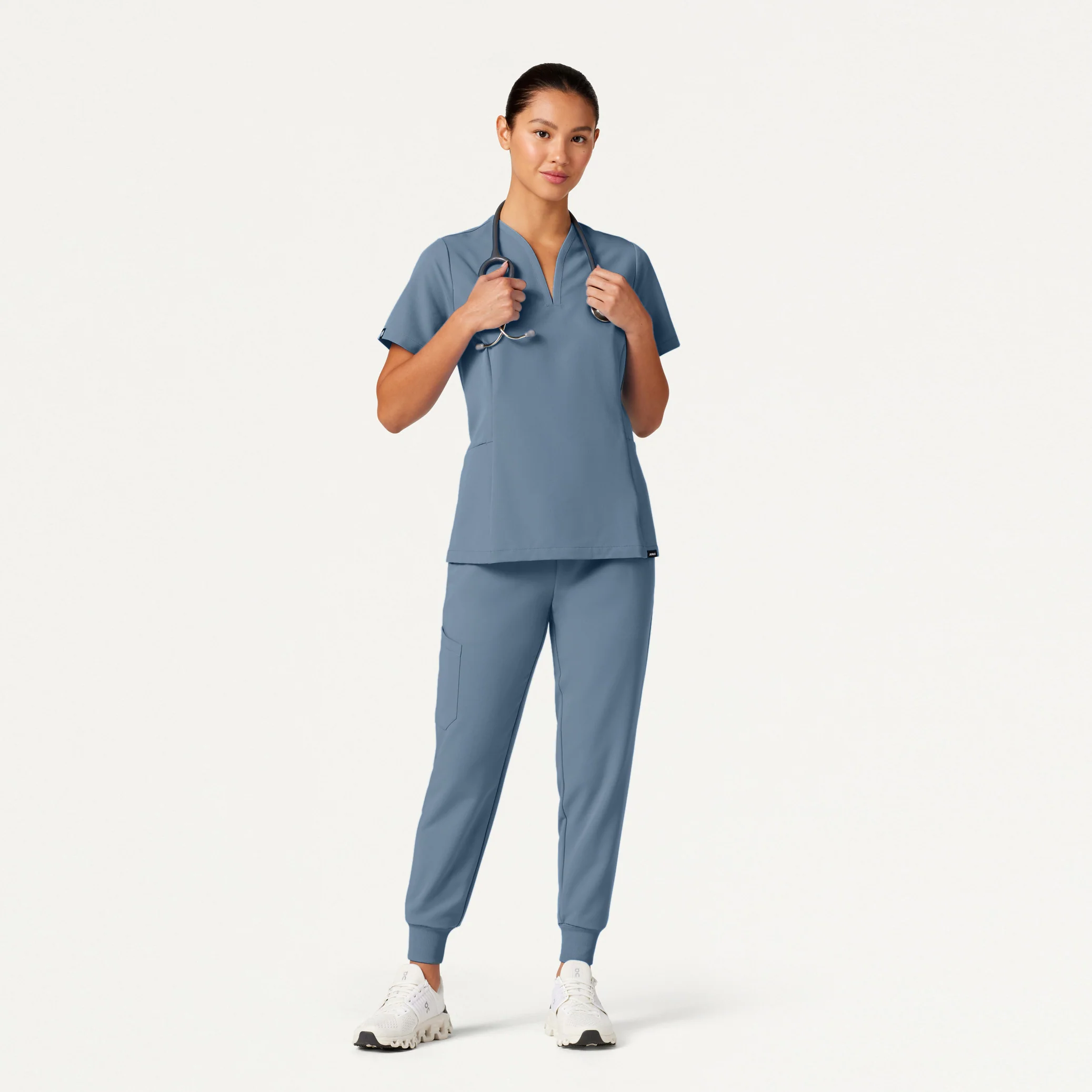 Silex Slim Knit-Waist Scrub Jogger - Storm Blue - Image 3