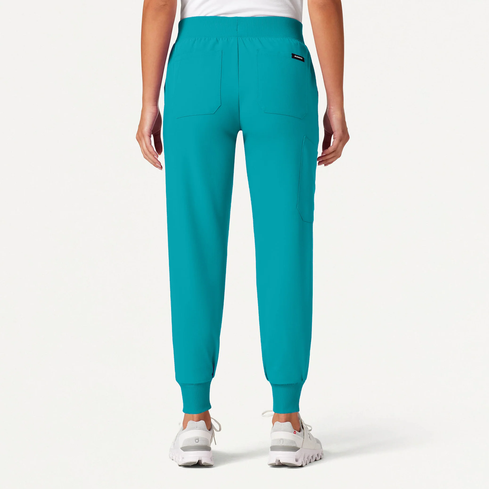 Silex Slim Knit-Waist Scrub Jogger - Teal - Image 4