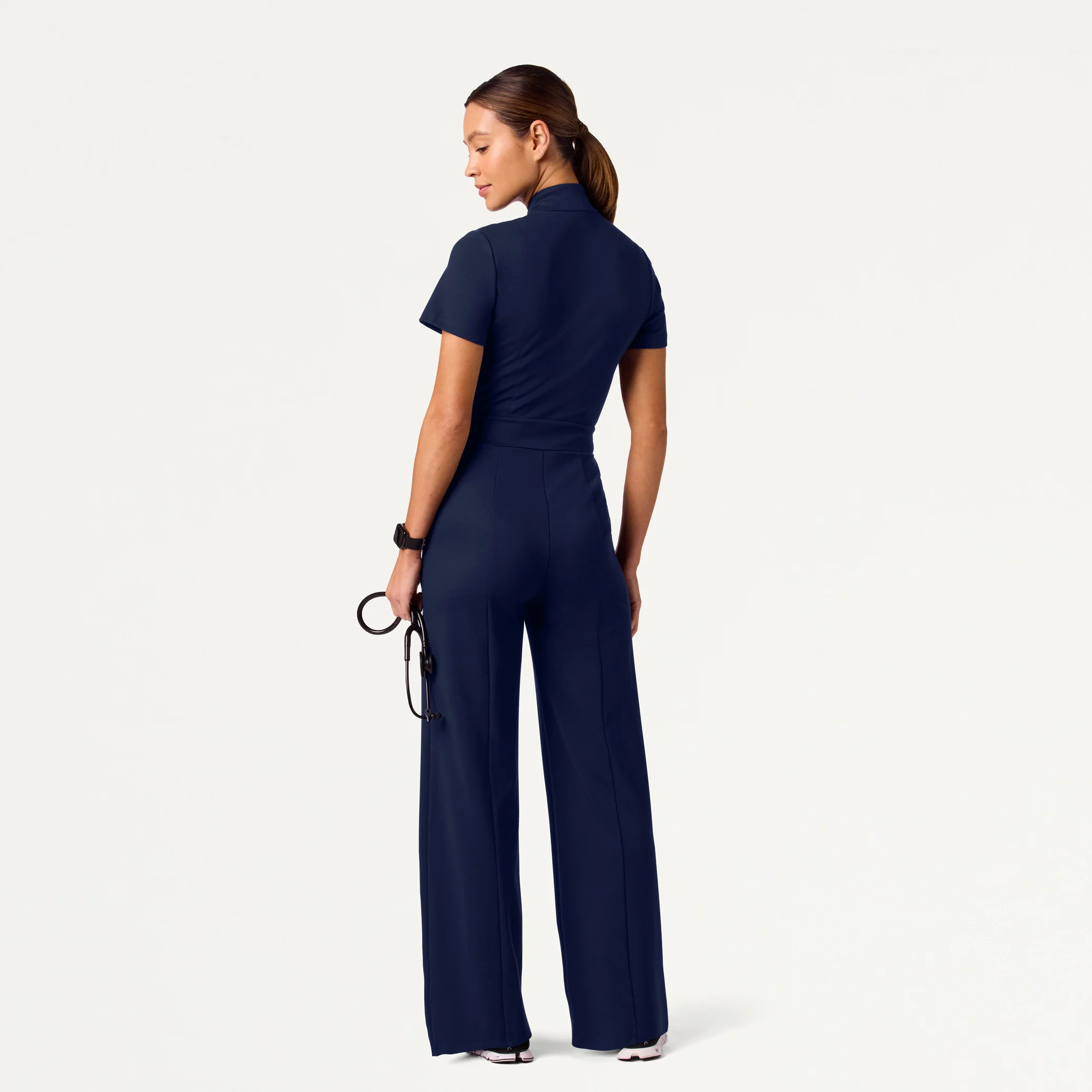 The Scrub Jumpsuit - Midnight Navy - Image 3