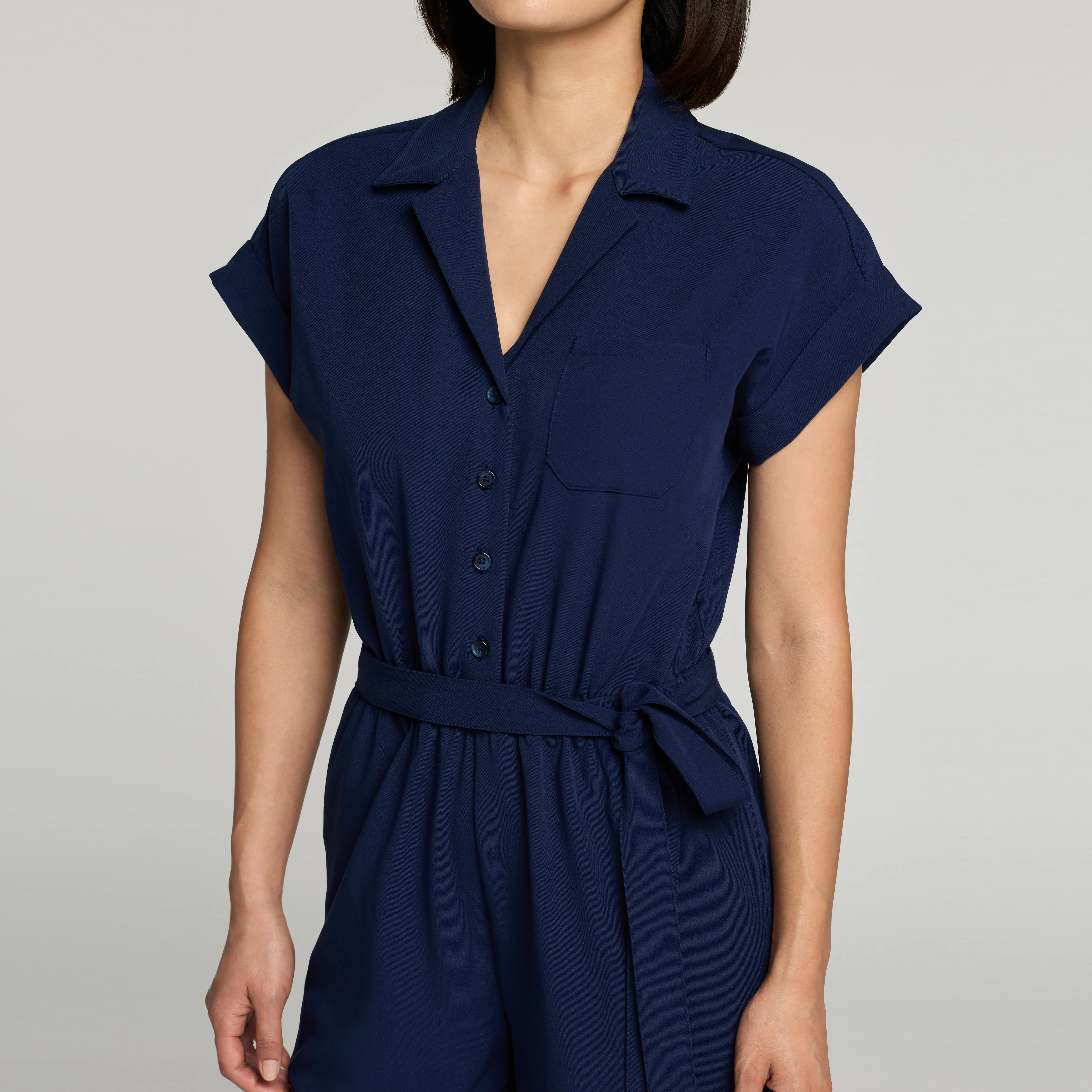 The Wide-Leg Scrub Jumpsuit - Midnight Navy - Image 6