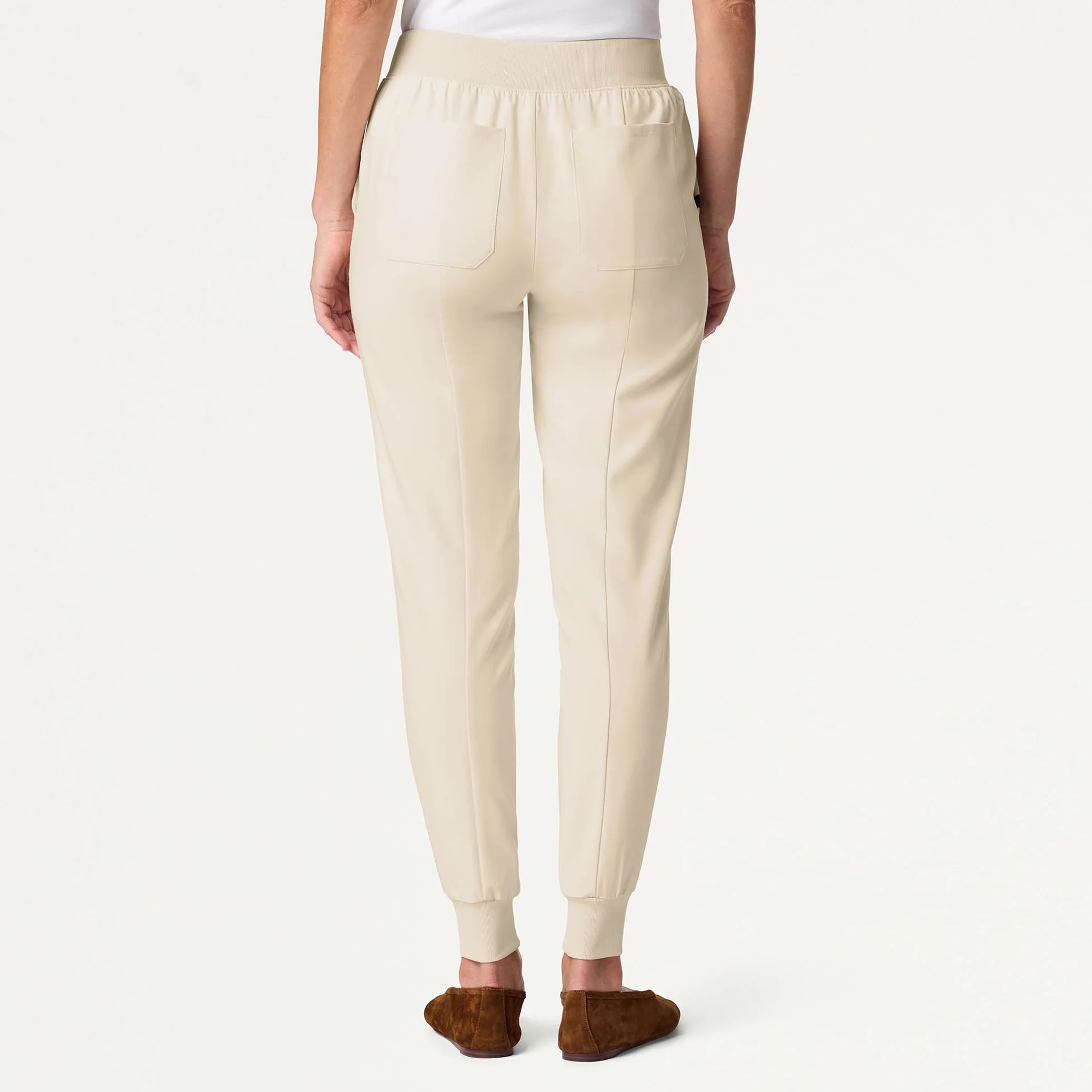 Willow Slim High Waisted Scrub Jogger - Birch - Image 4