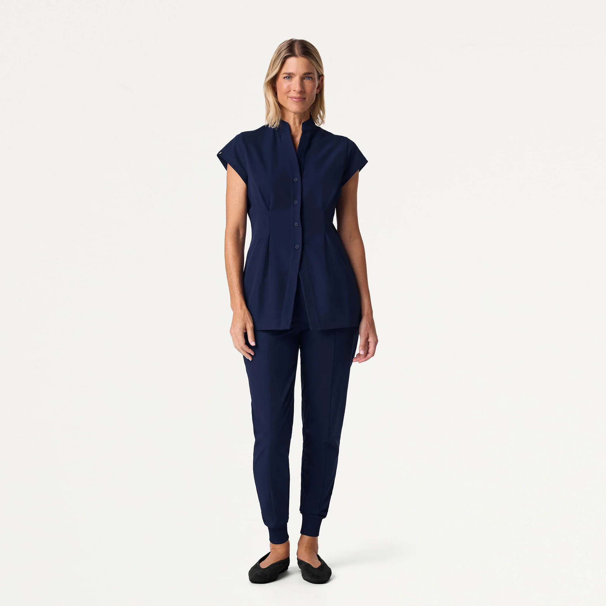 Willow Slim High Waisted Scrub Jogger - Midnight Navy - Image 2