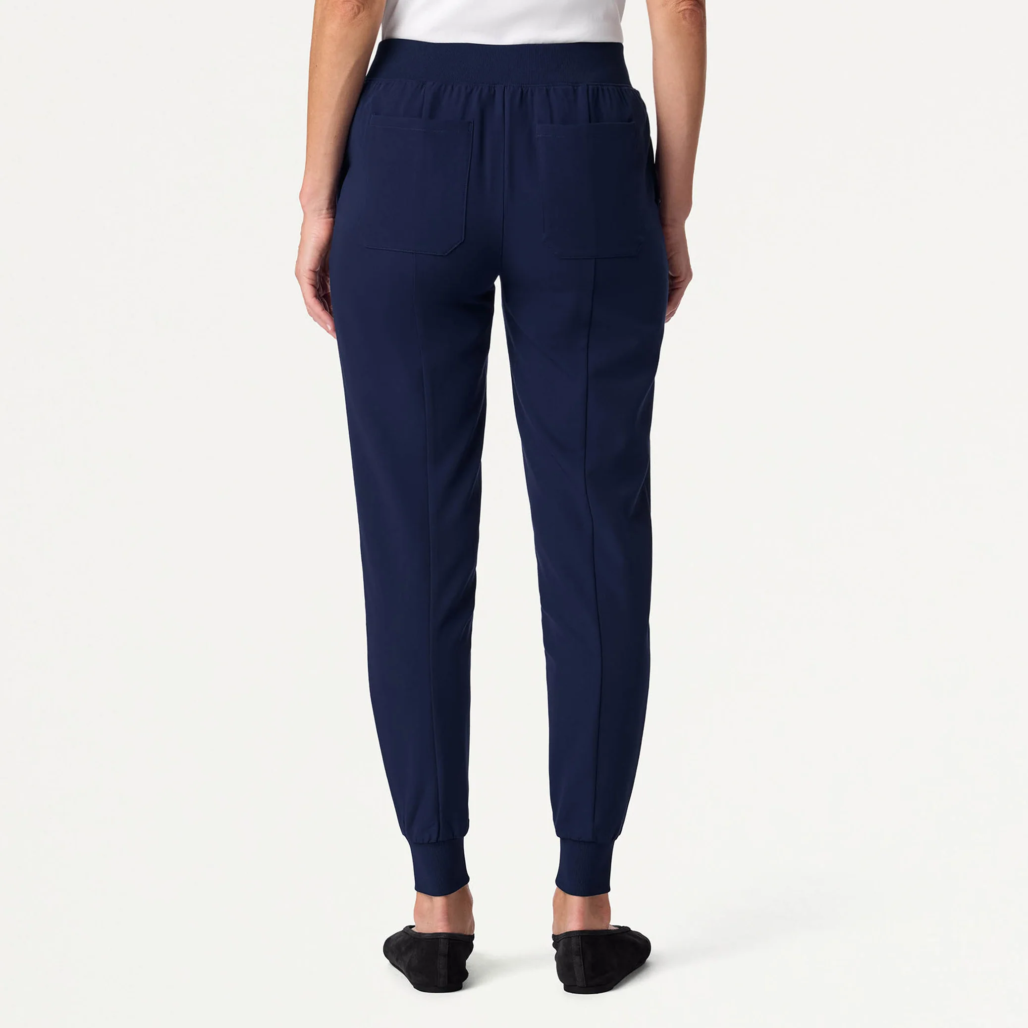 Willow Slim High Waisted Scrub Jogger - Midnight Navy - Image 3