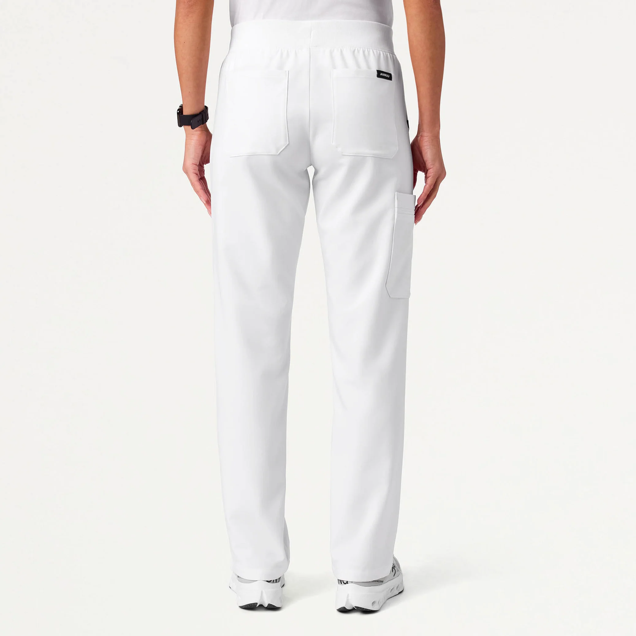 Xenos Cargo Knit-Waist Scrub Pant - White - Image 5