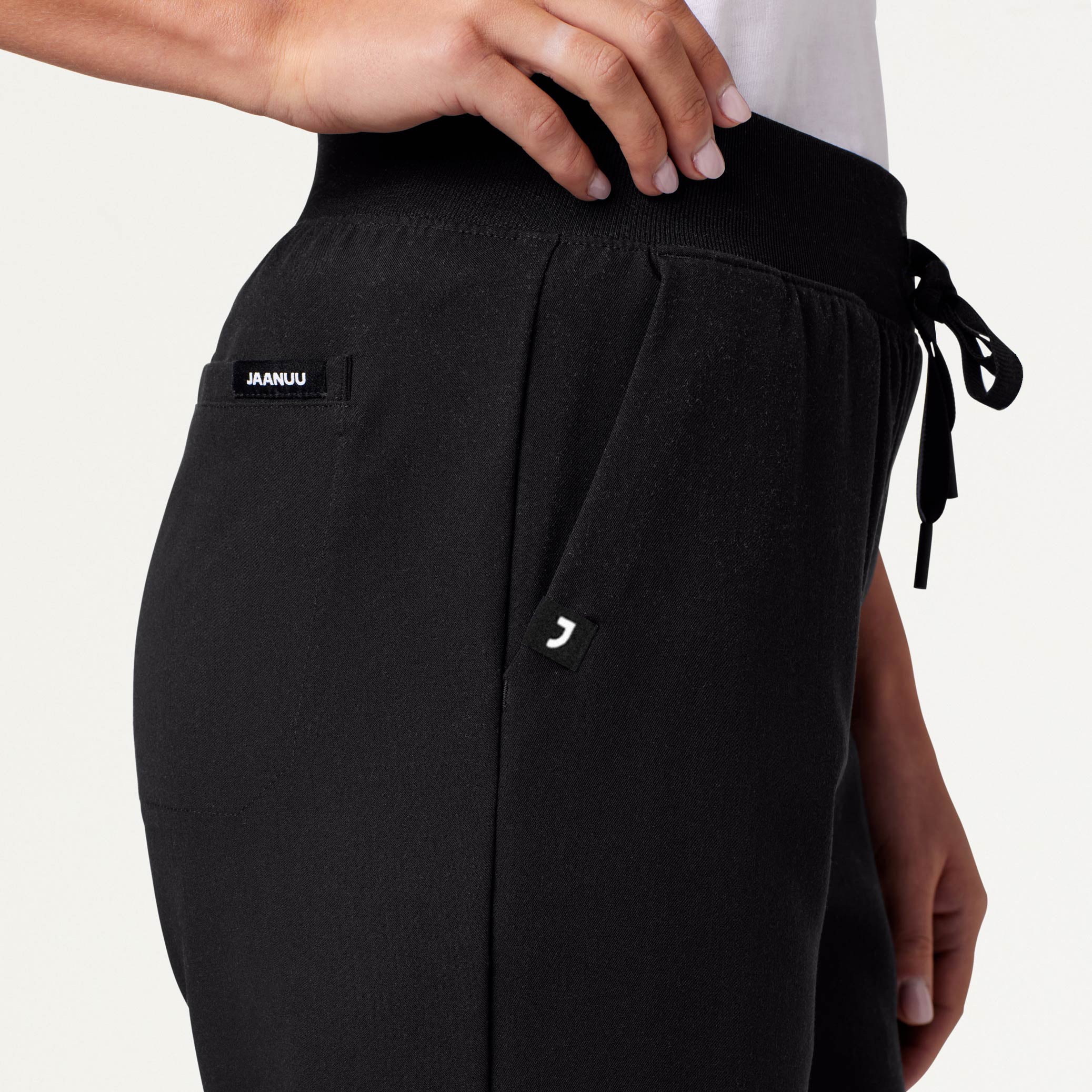 Xenos Essential Knit-Waist Scrub Pant - Black - Image 5