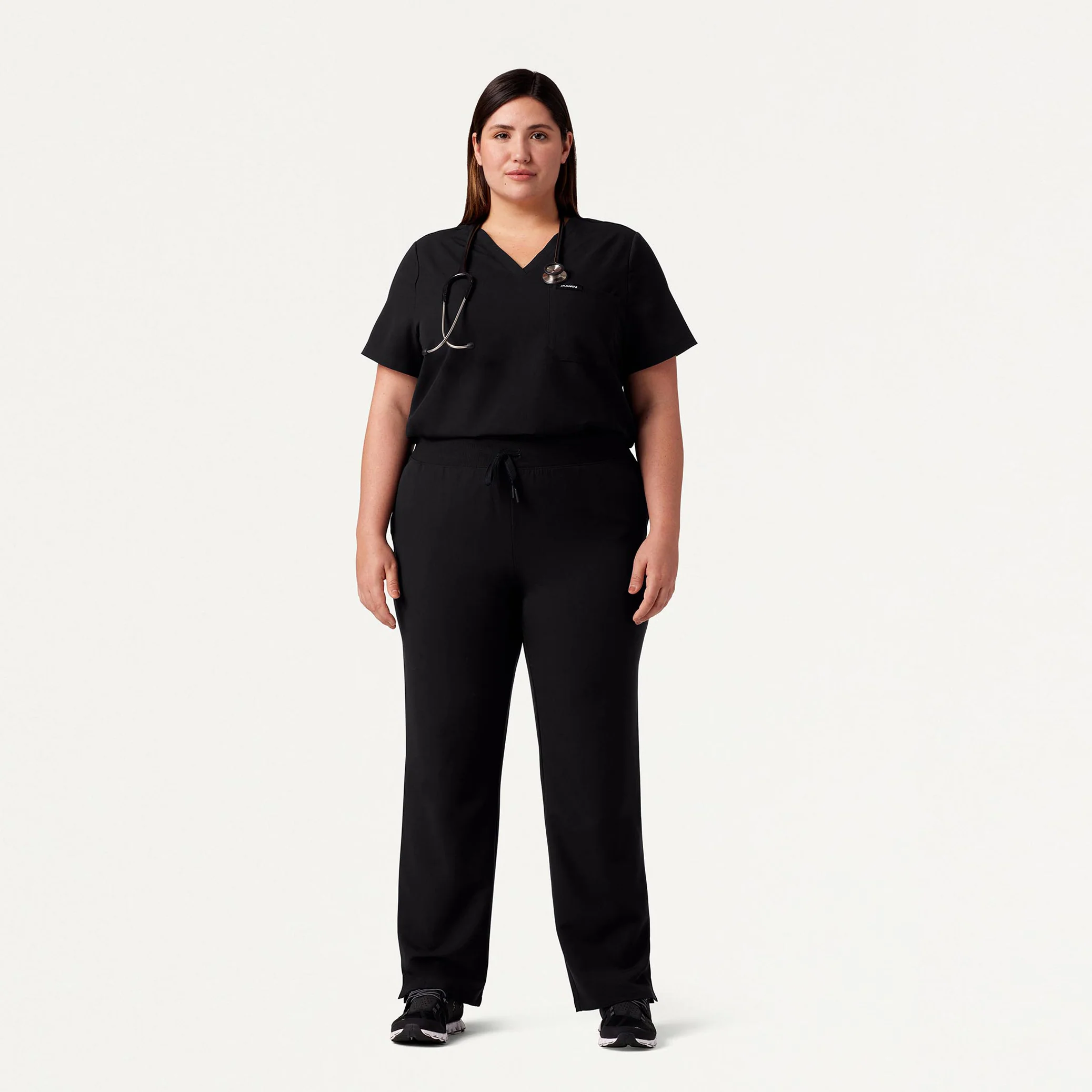 Xenos Essential Knit-Waist Scrub Pant - Black - Image 9