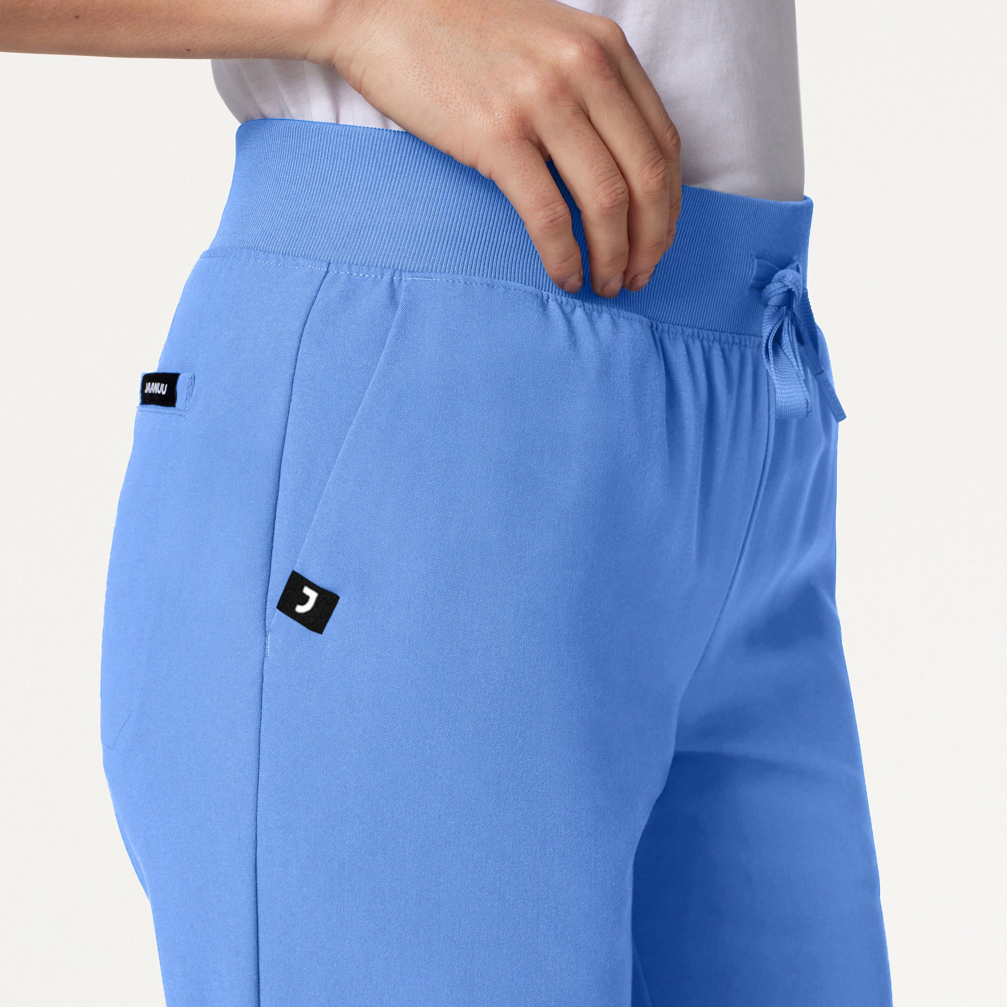 Xenos Essential Knit-Waist Scrub Pant - Ceil Blue - Image 6