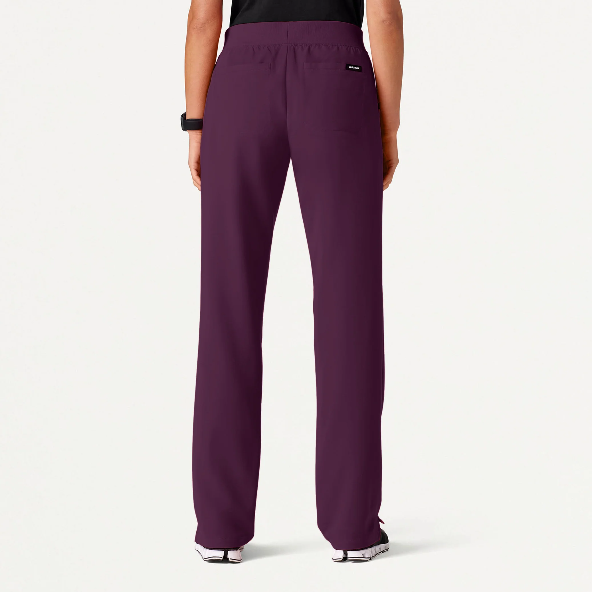 Xenos Essential Knit-Waist Scrub Pant - Deep Eggplant - Image 4