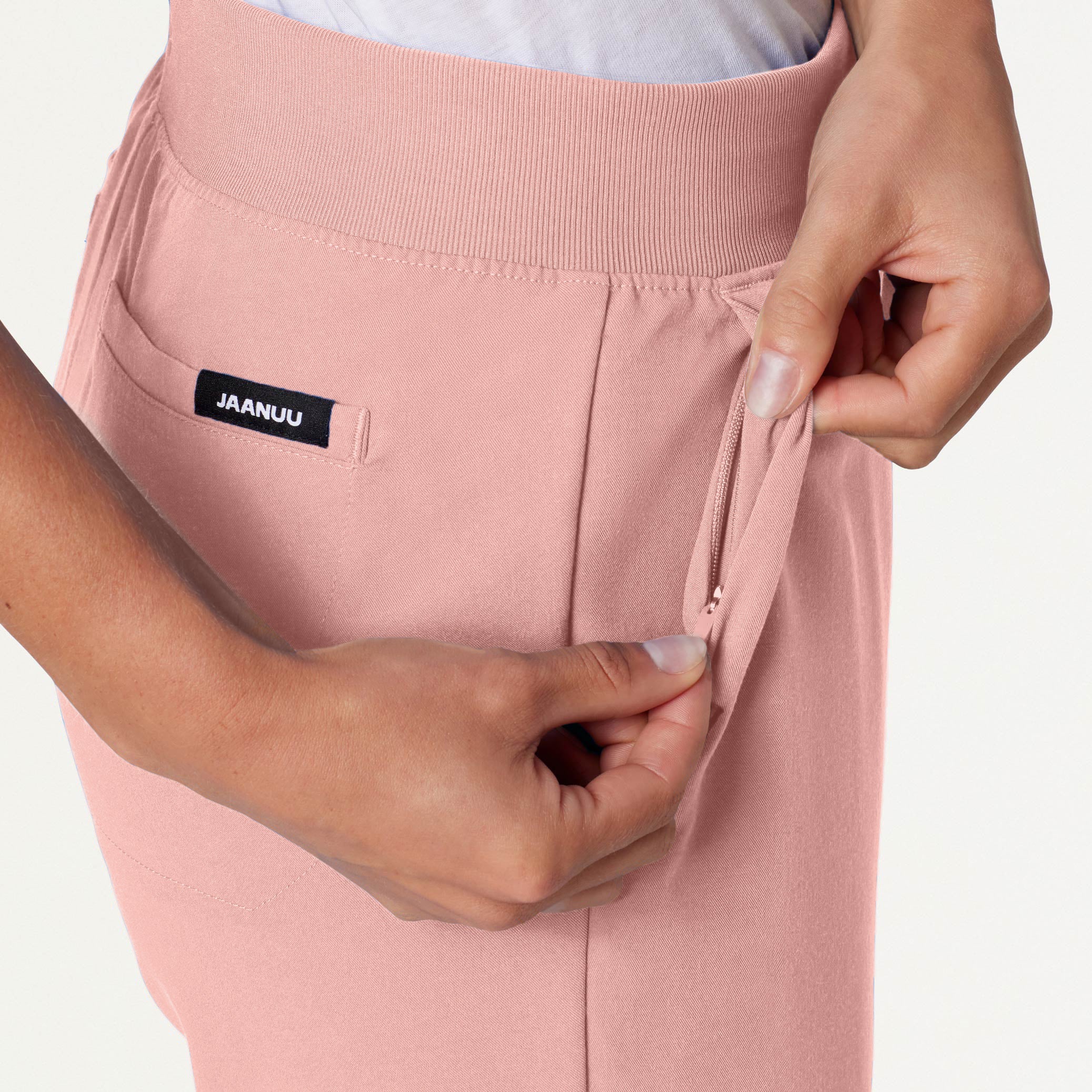 Xenos Essential Knit-Waist Scrub Pant - Mauve - Image 7