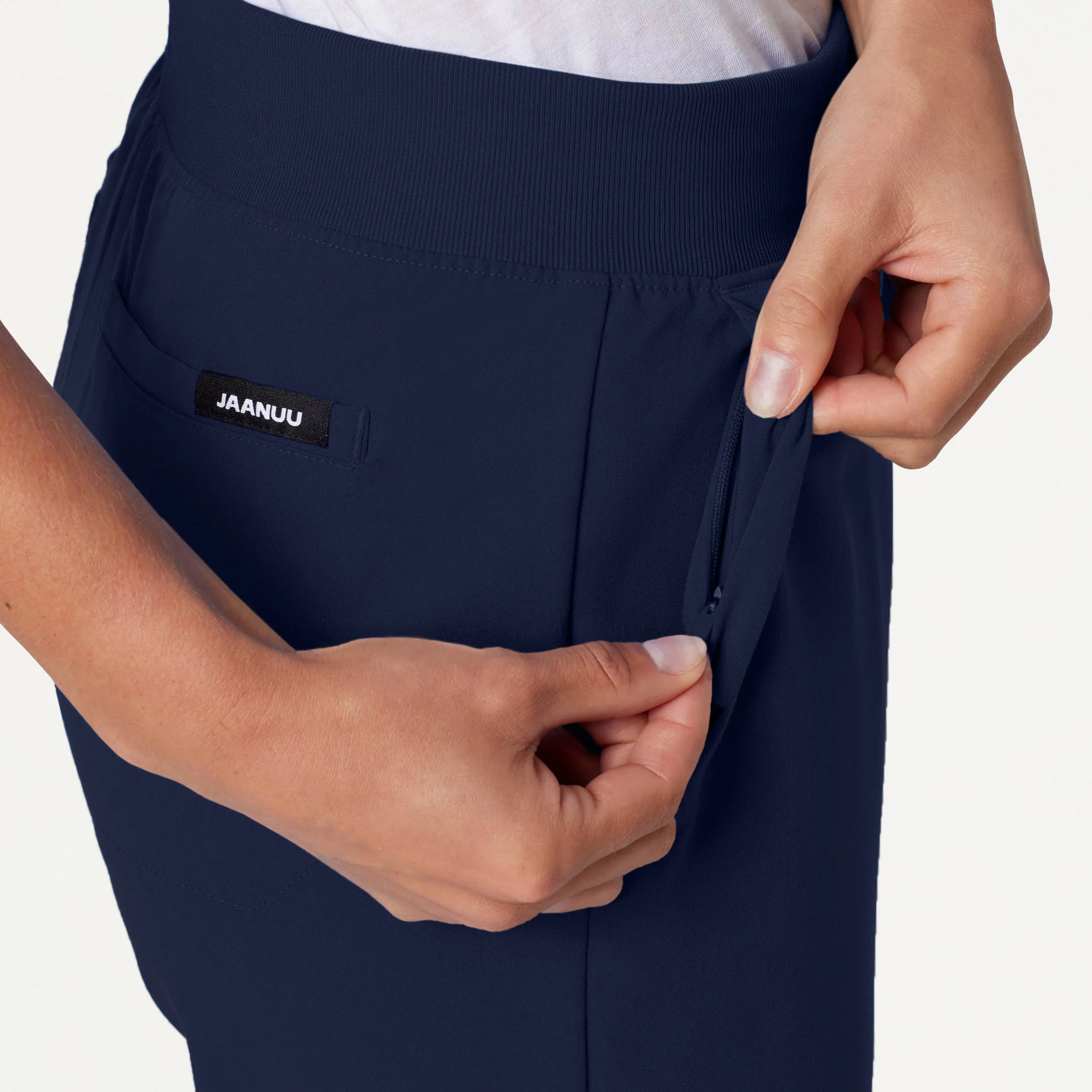 Xenos Essential Knit-Waist Scrub Pant - Midnight Navy - Image 7