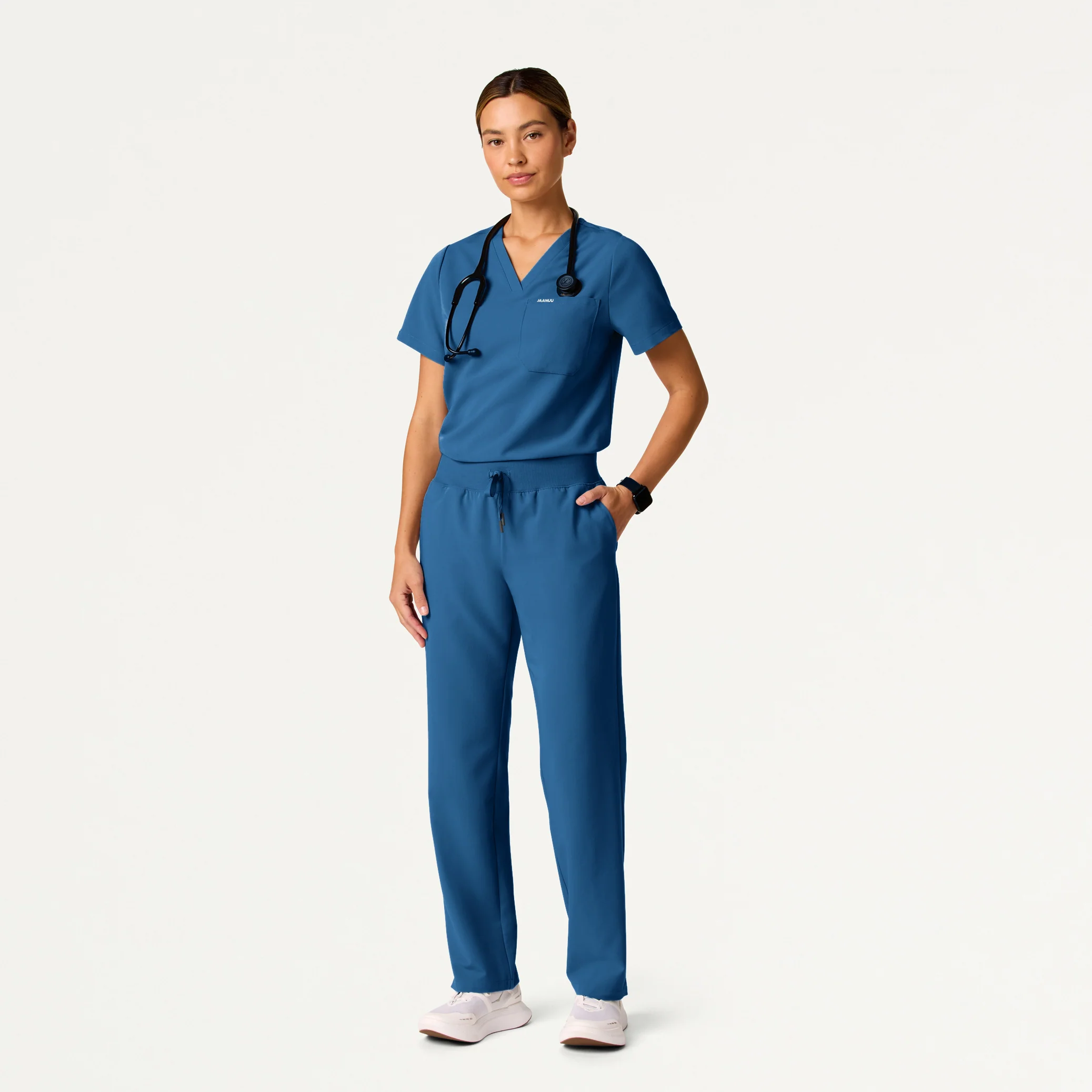 Xenos Essential Knit-Waist Scrub Pant - Ocean - Image 4