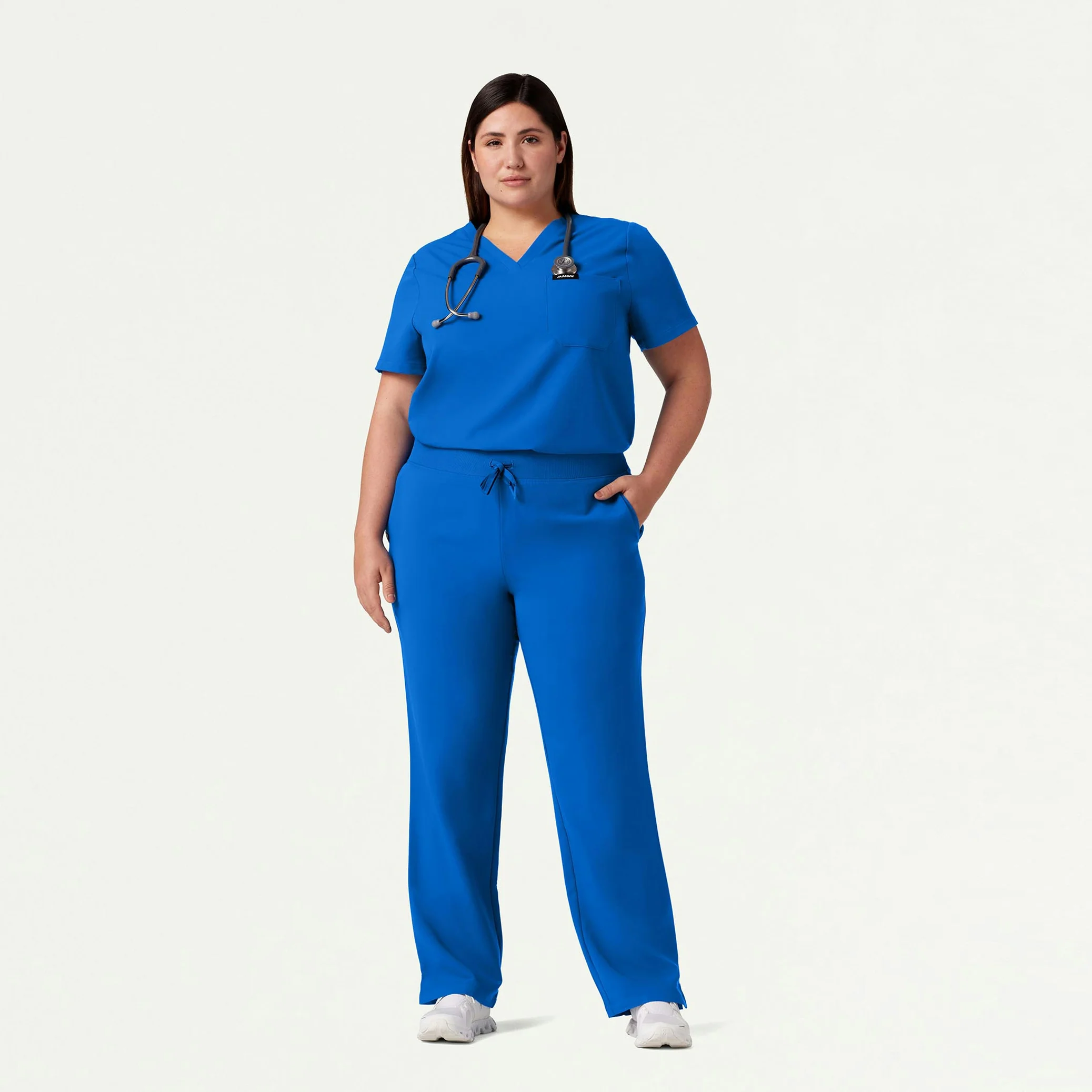 Xenos Essential Knit-Waist Scrub Pant - Royal Blue - Image 10