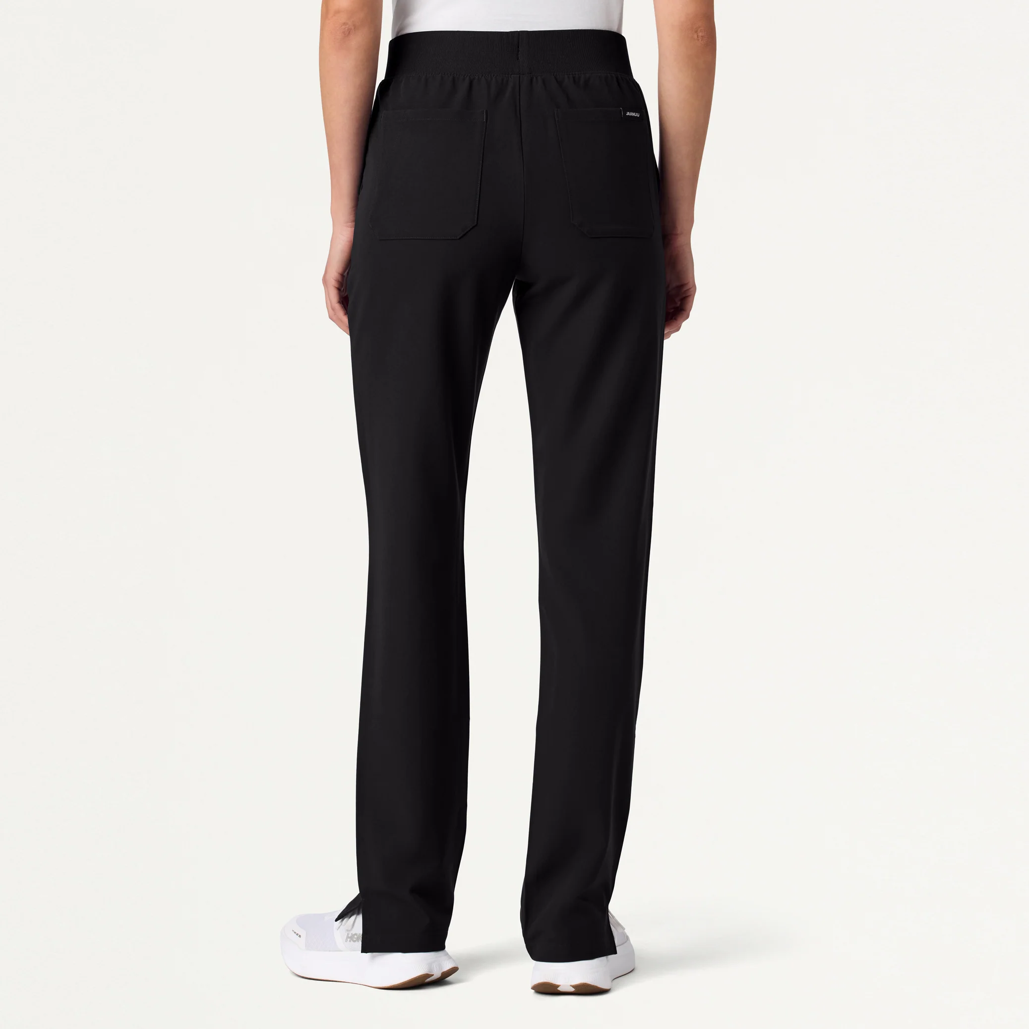 Xenos Slim Knit-Waist Scrub Pant - Black - Image 4