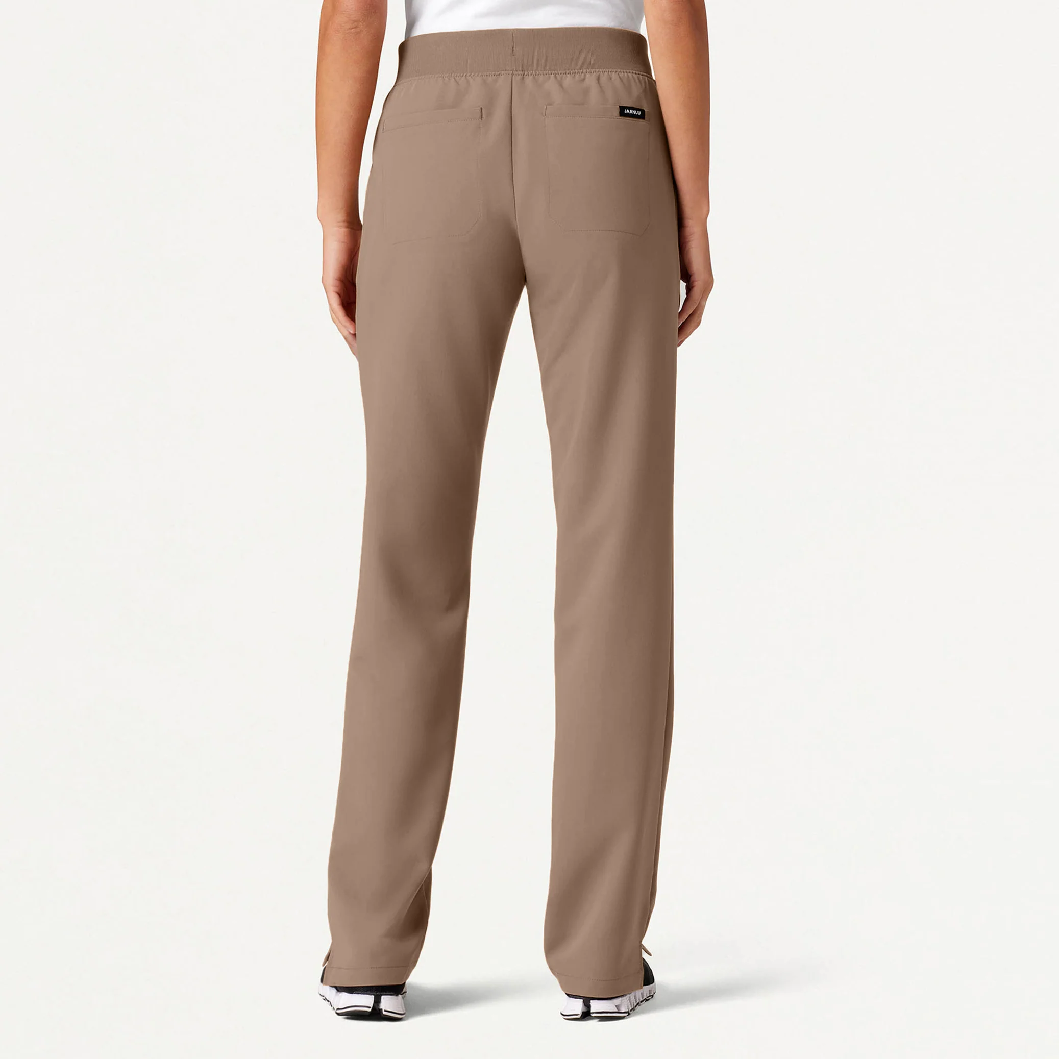 Xenos Slim Knit-Waist Scrub Pant - Mocha - Image 4