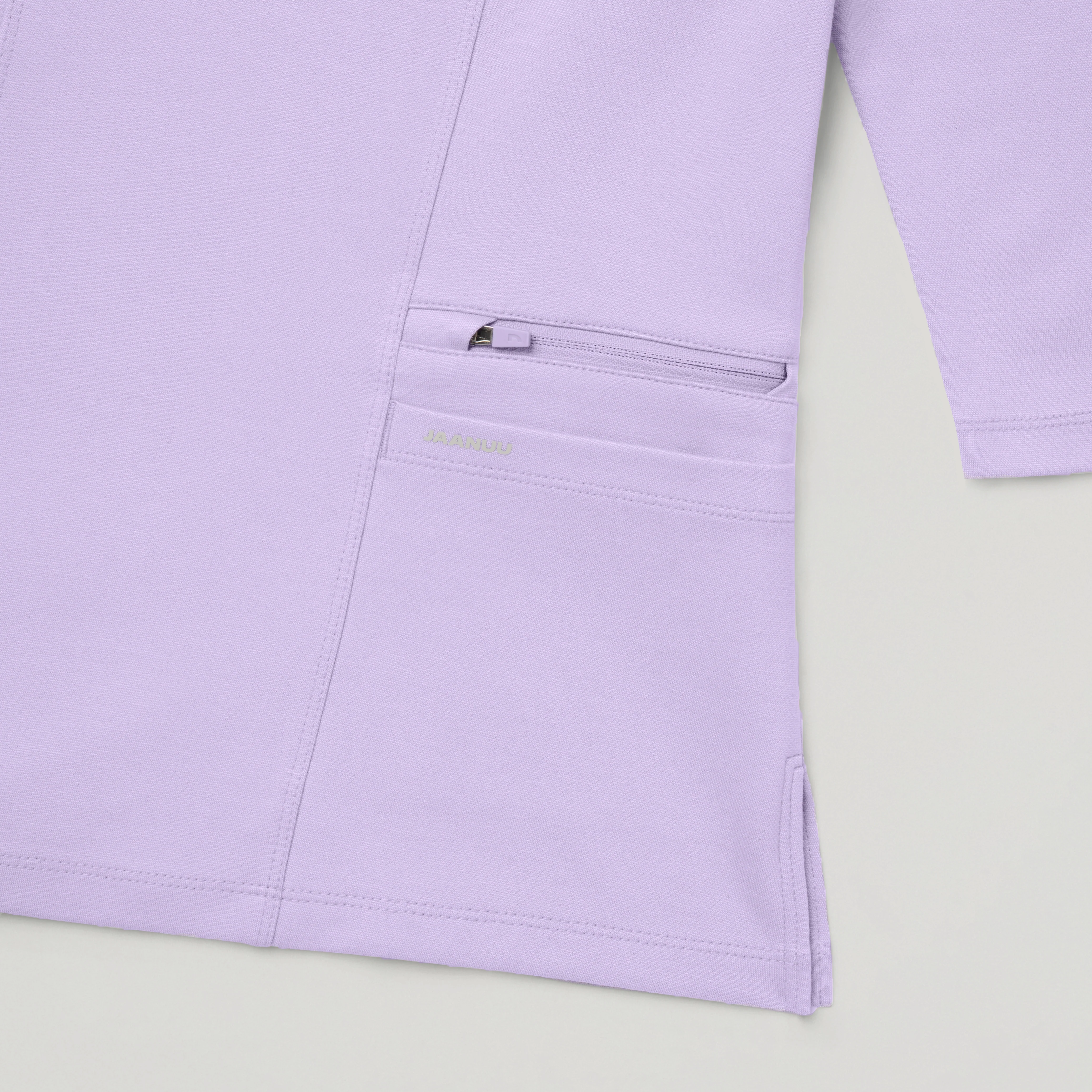 Zoe Slim 3/4-Sleeve UltraSOFT™ Scrub Top - Lavender - Image 6