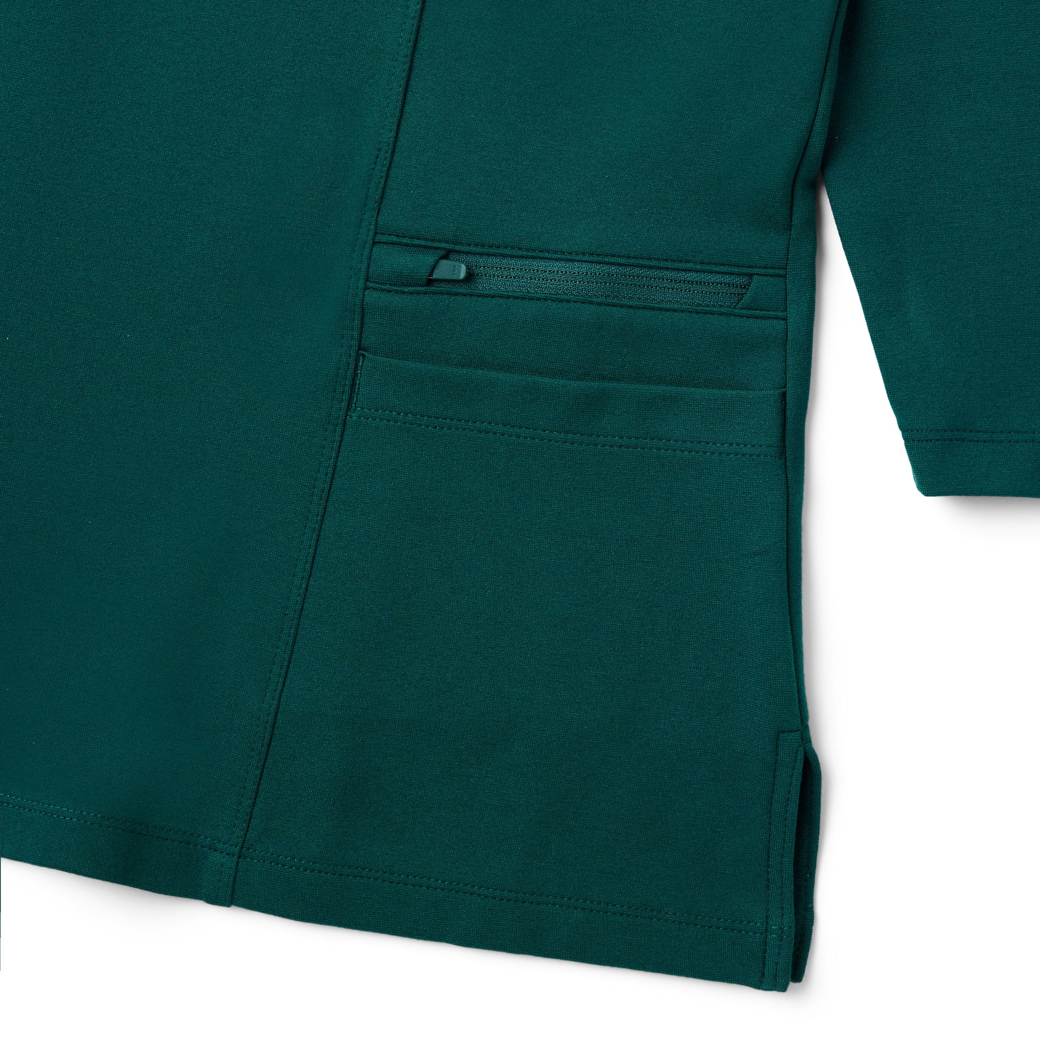 Zoe Slim 3/4-Sleeve UltraSOFT™ Scrub Top - Midnight Green - Image 5