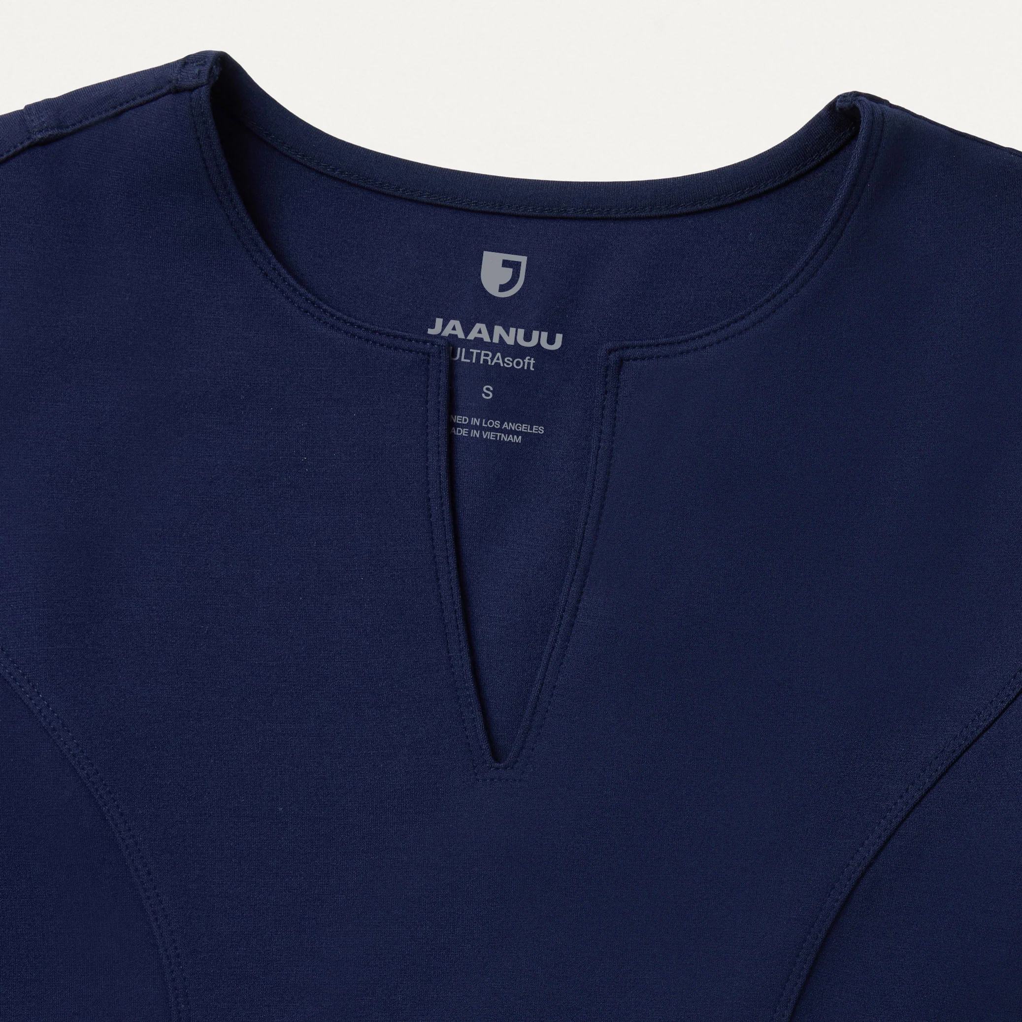 Zoe Slim 3/4-Sleeve UltraSOFT™ Scrub Top - Midnight Navy - Image 5